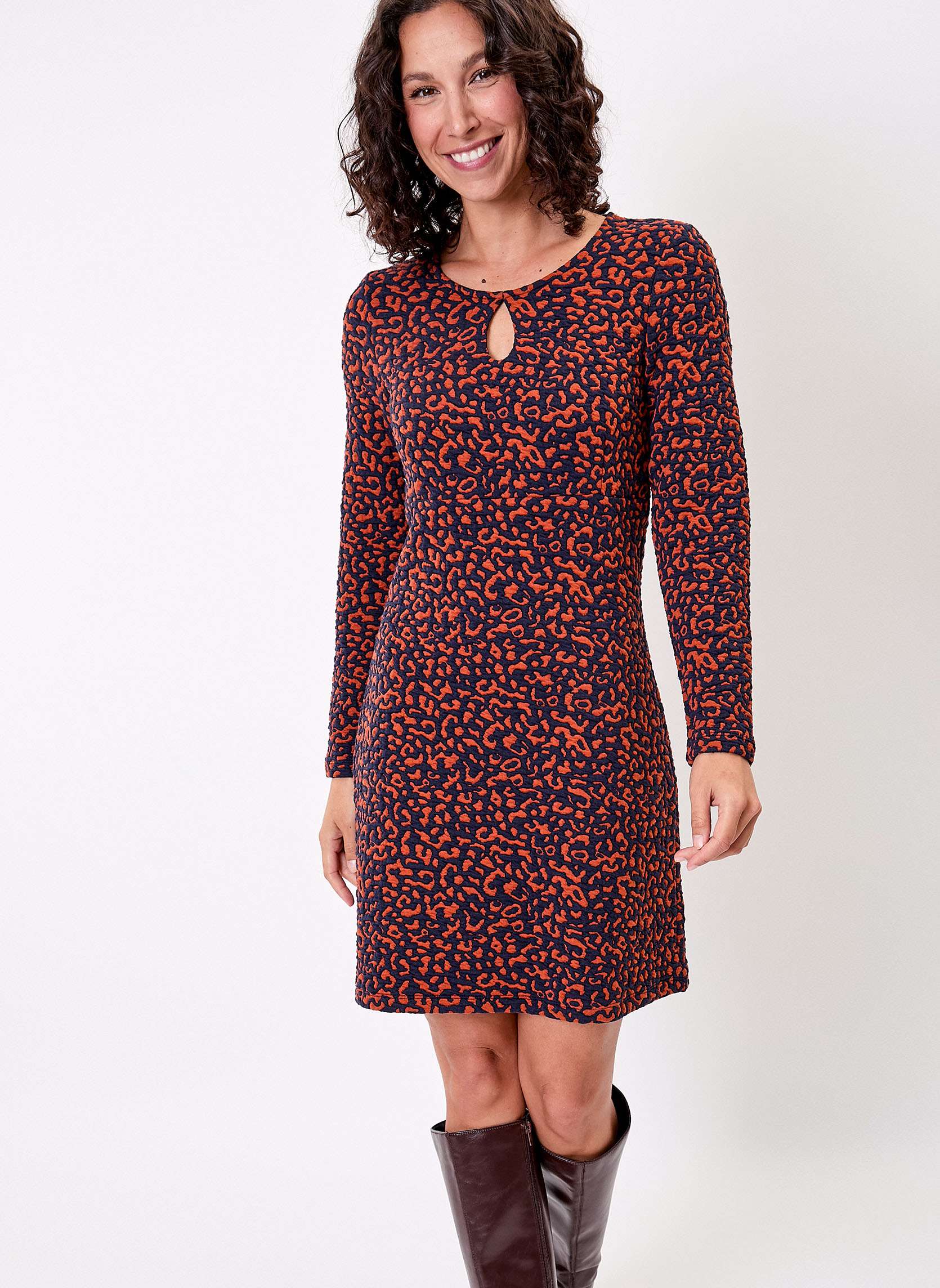 Robe maille jacquard ajuste WILMA