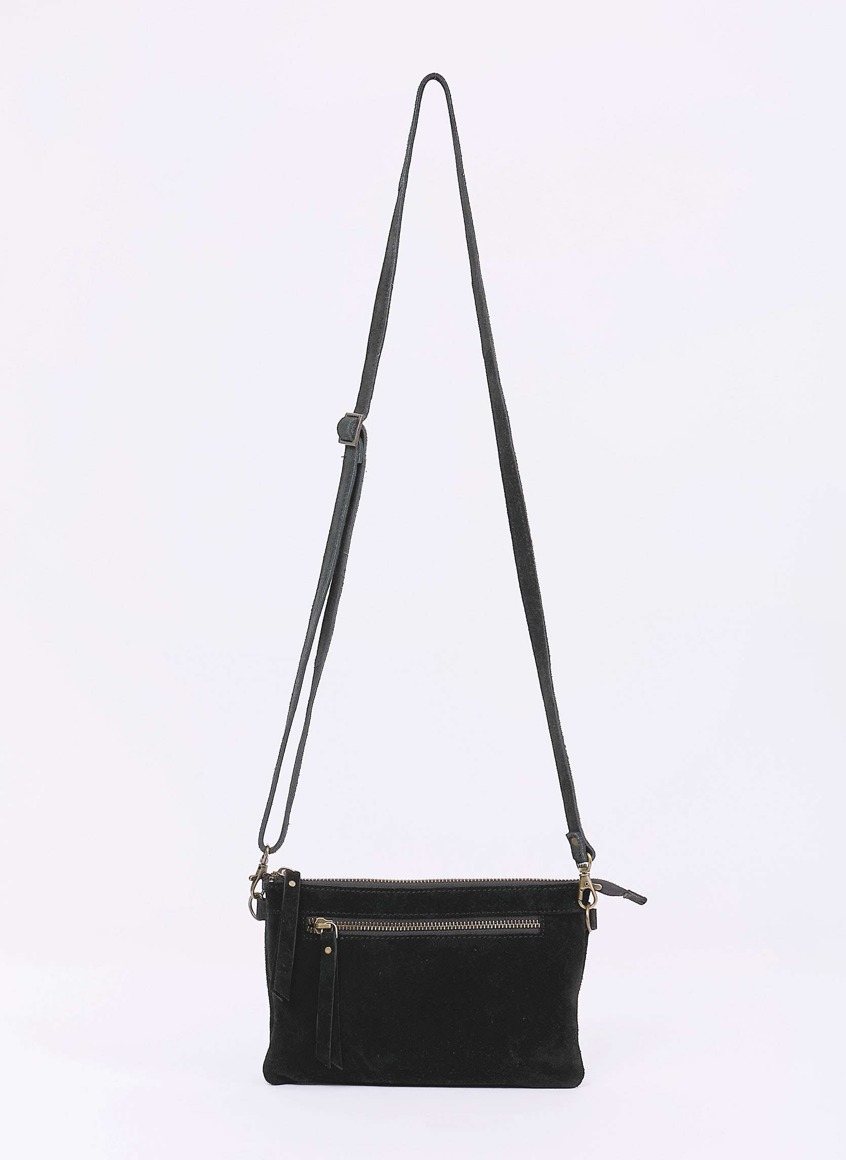 Sac bandoulire en cuir avec double pochette AGAVE