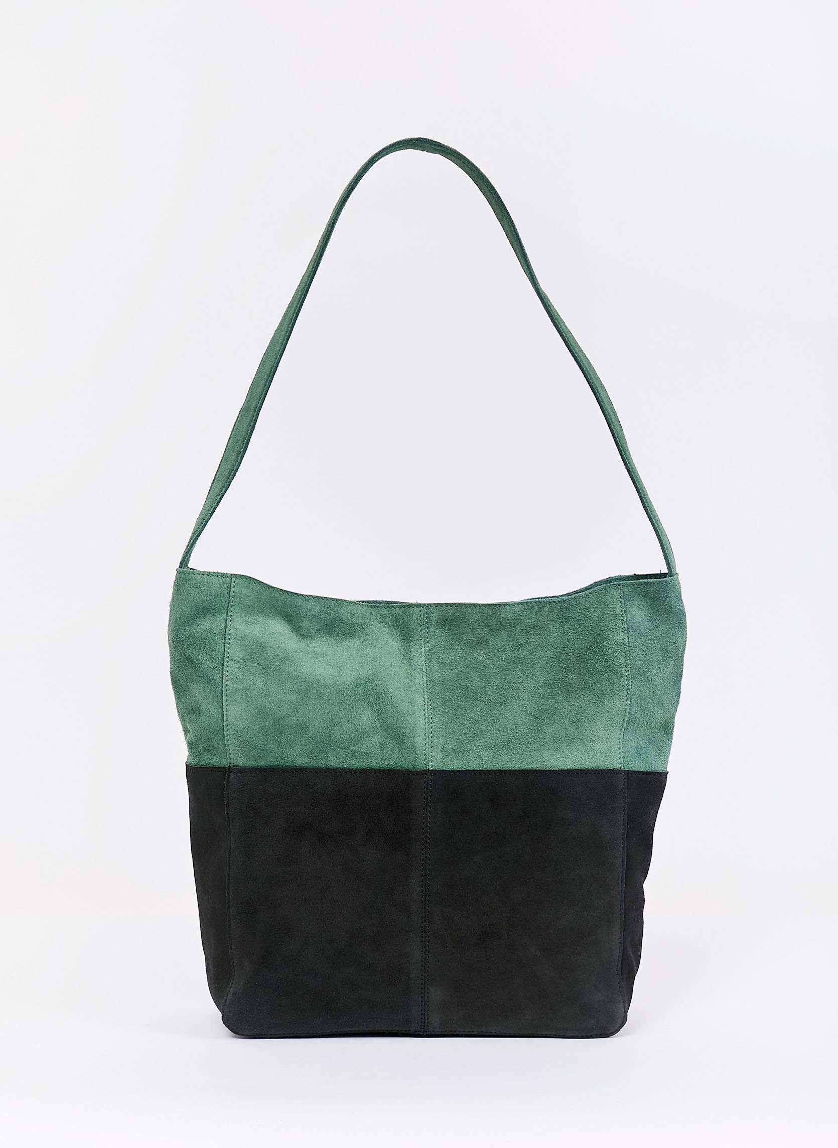 Sac besace bi-colore en cuir sud CLOVER