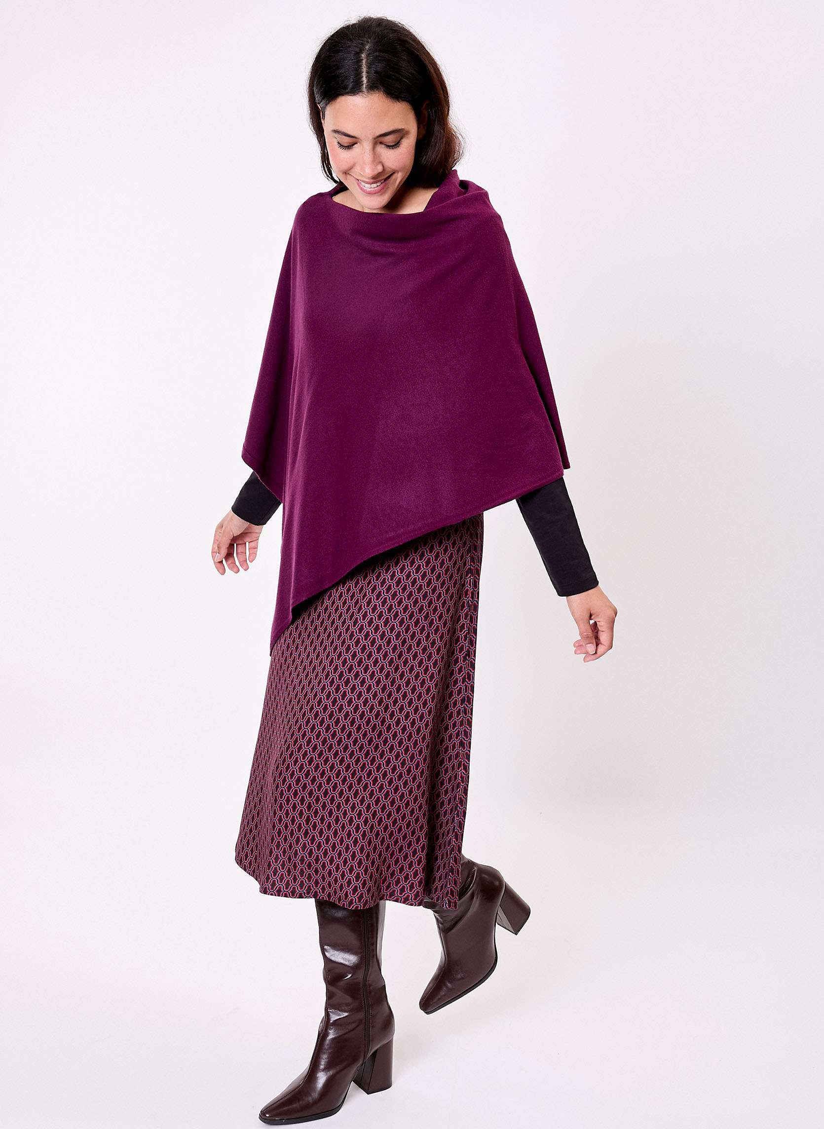 Poncho maille femme LAYAMA