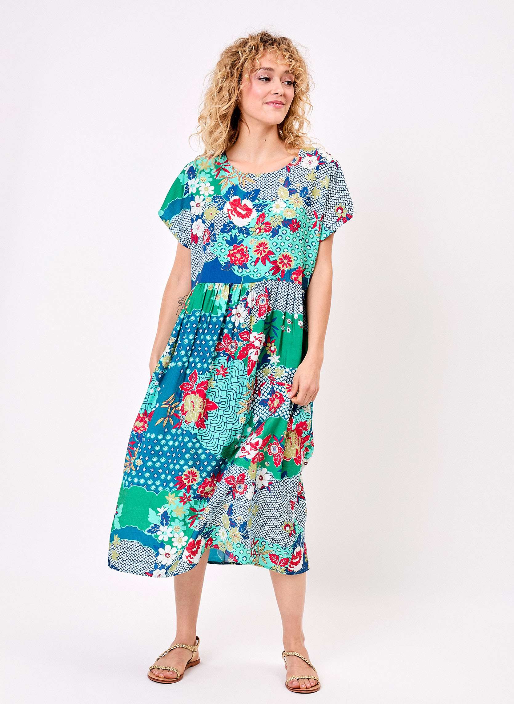 Robe midi vase fluide SAGAR