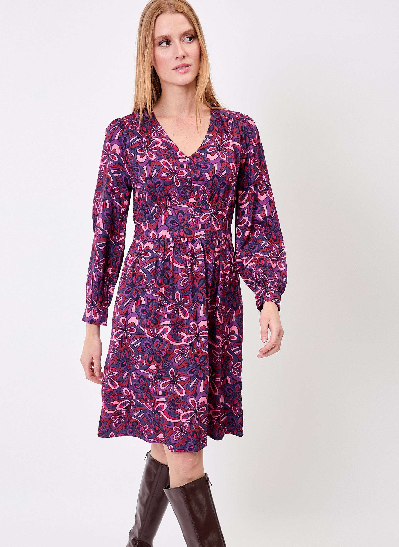 Robe fluide empire col V  YSEE