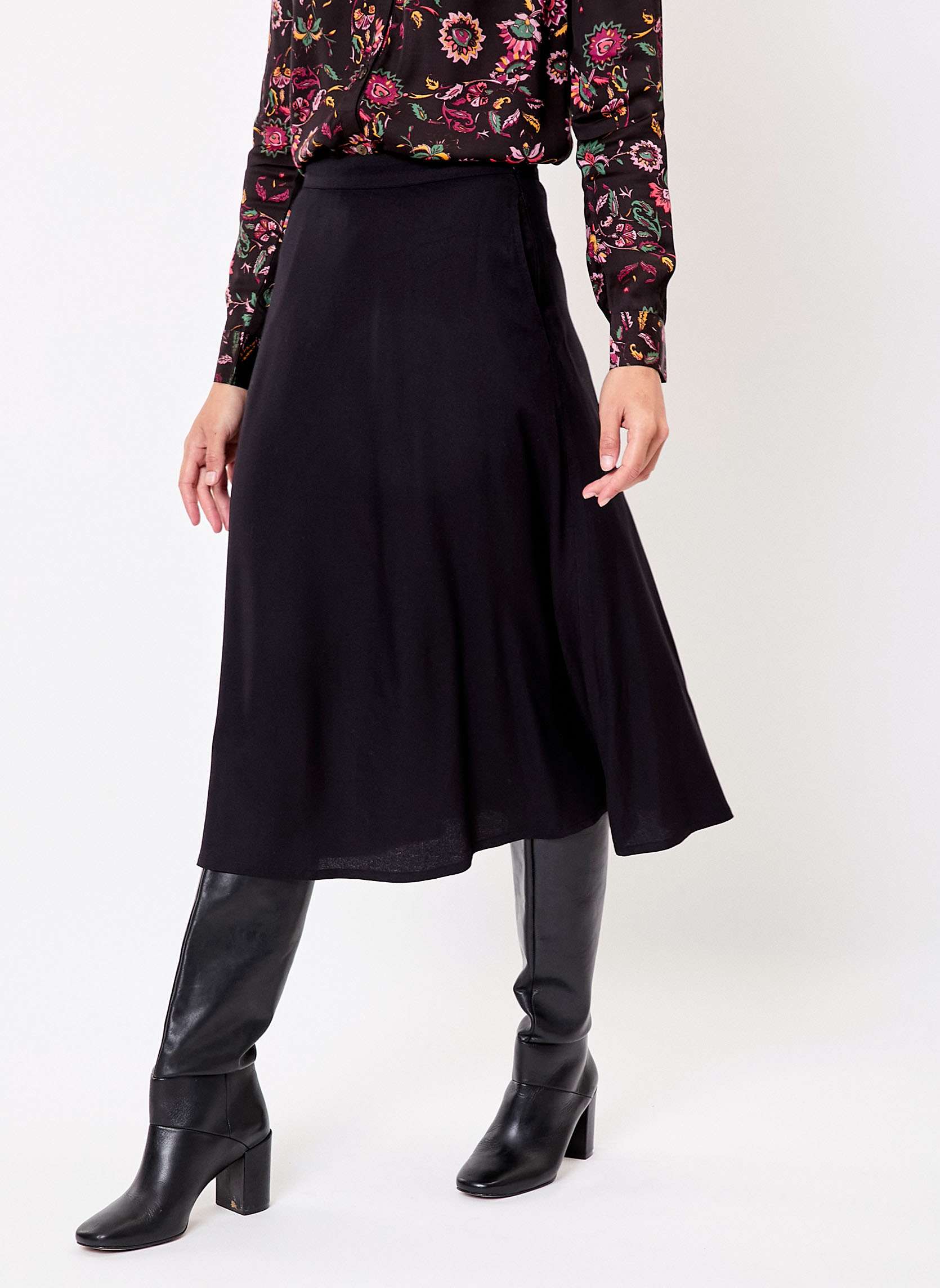 Jupe midi fluide vase AVA