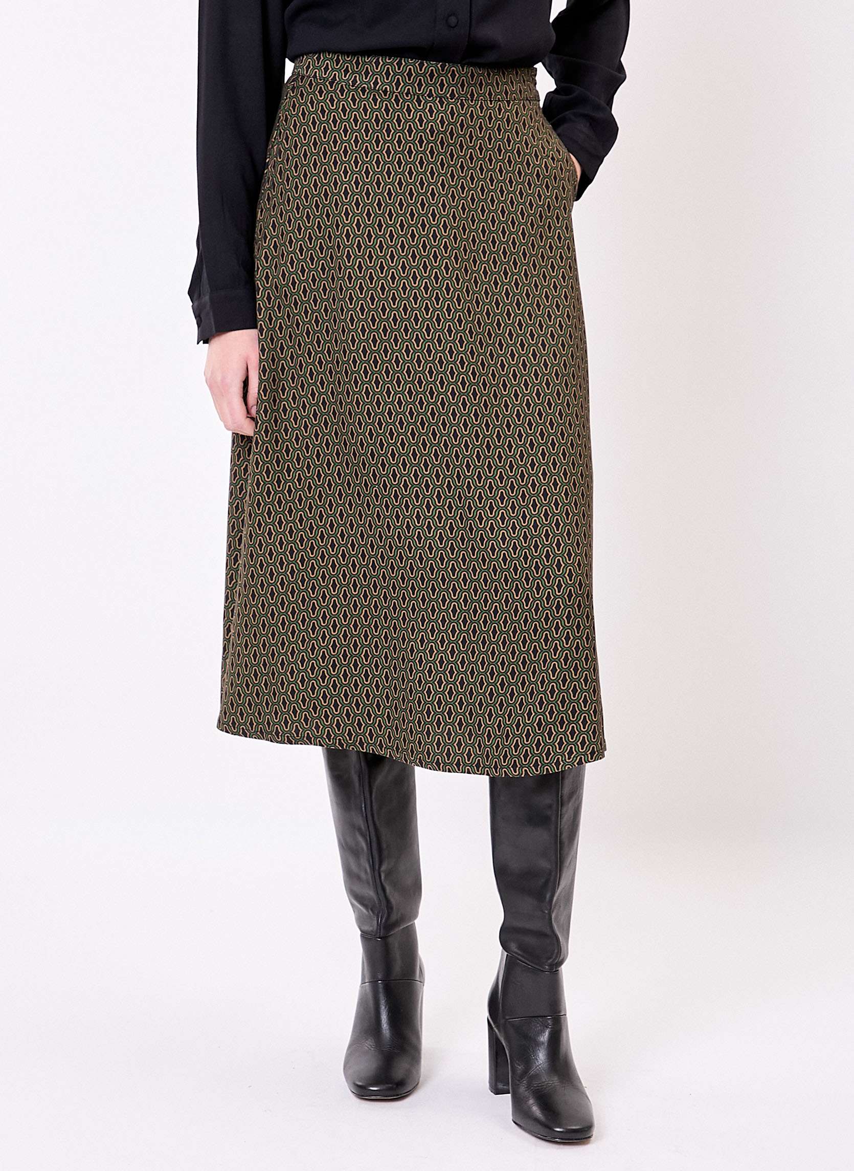 Jupe midi fluide vase AVA