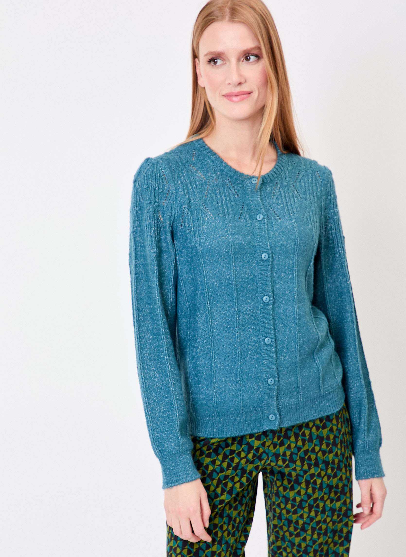 Gilet maille douce col rond GIZIA