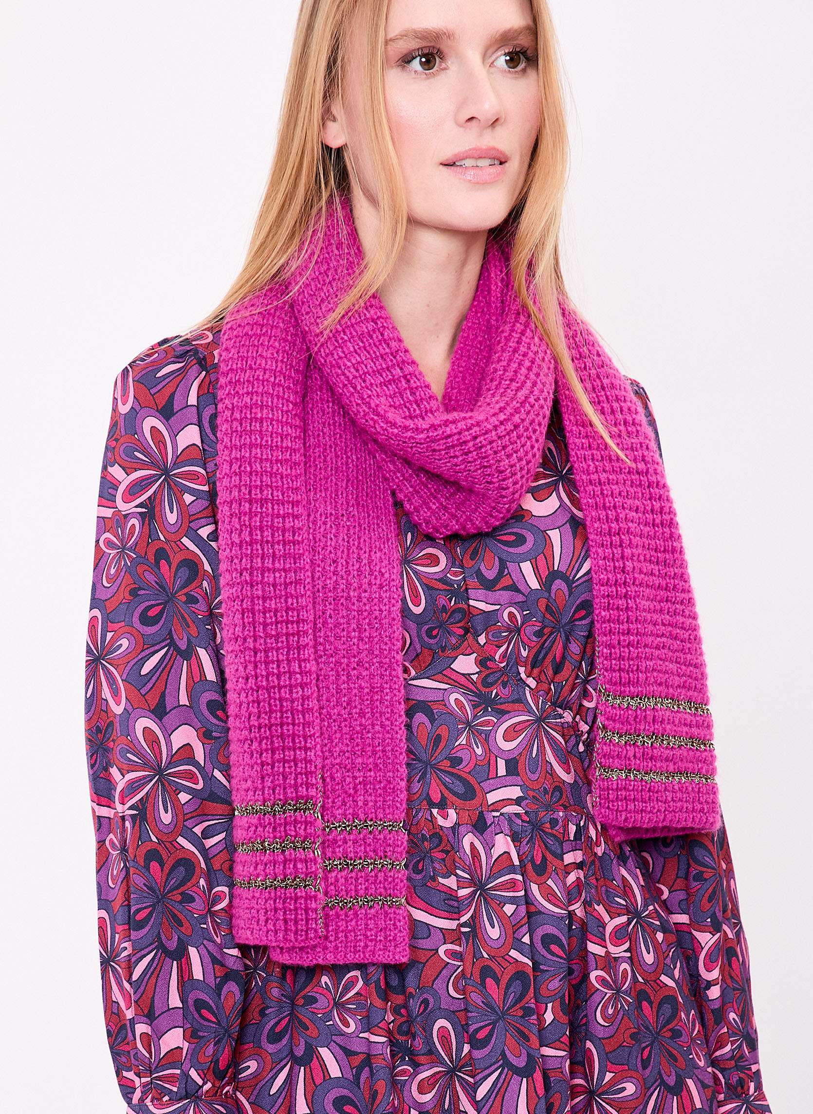 charpe maille chaude lurex DISCO