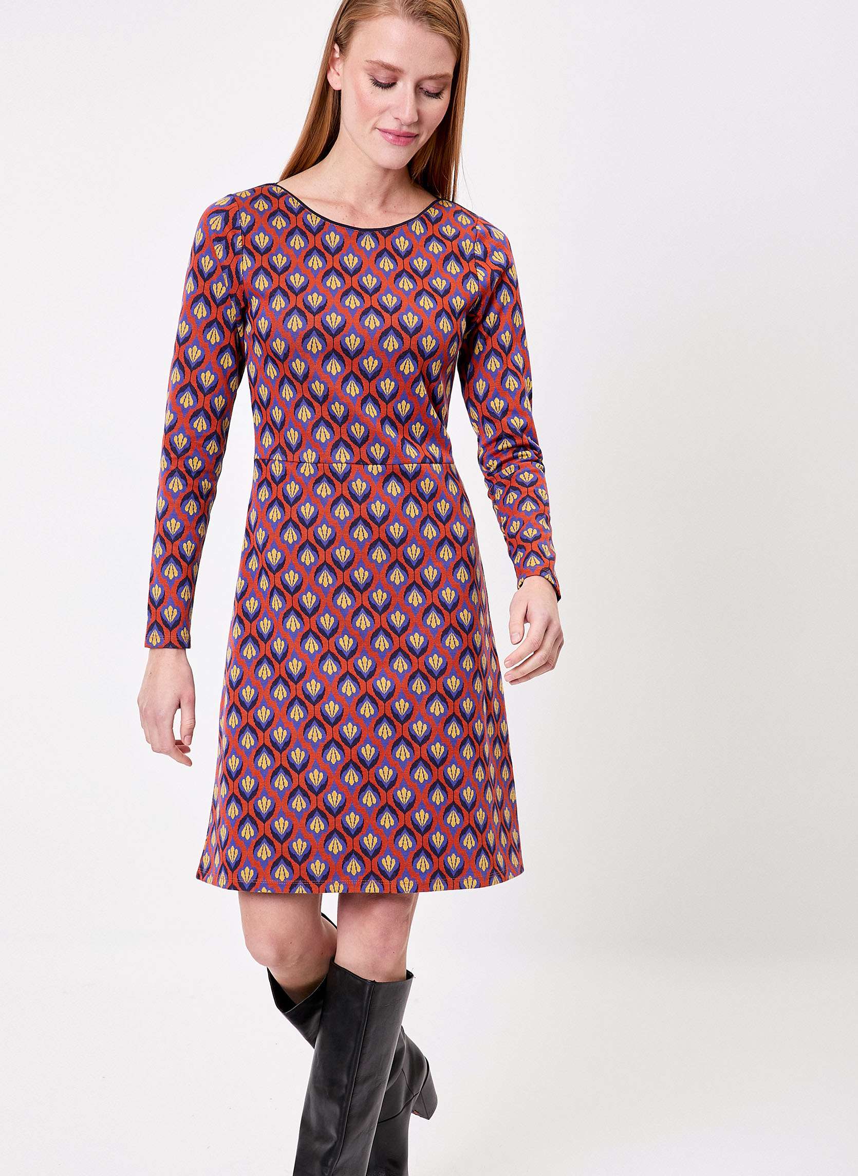 Robe ajuste maille jacquard bio CARLA