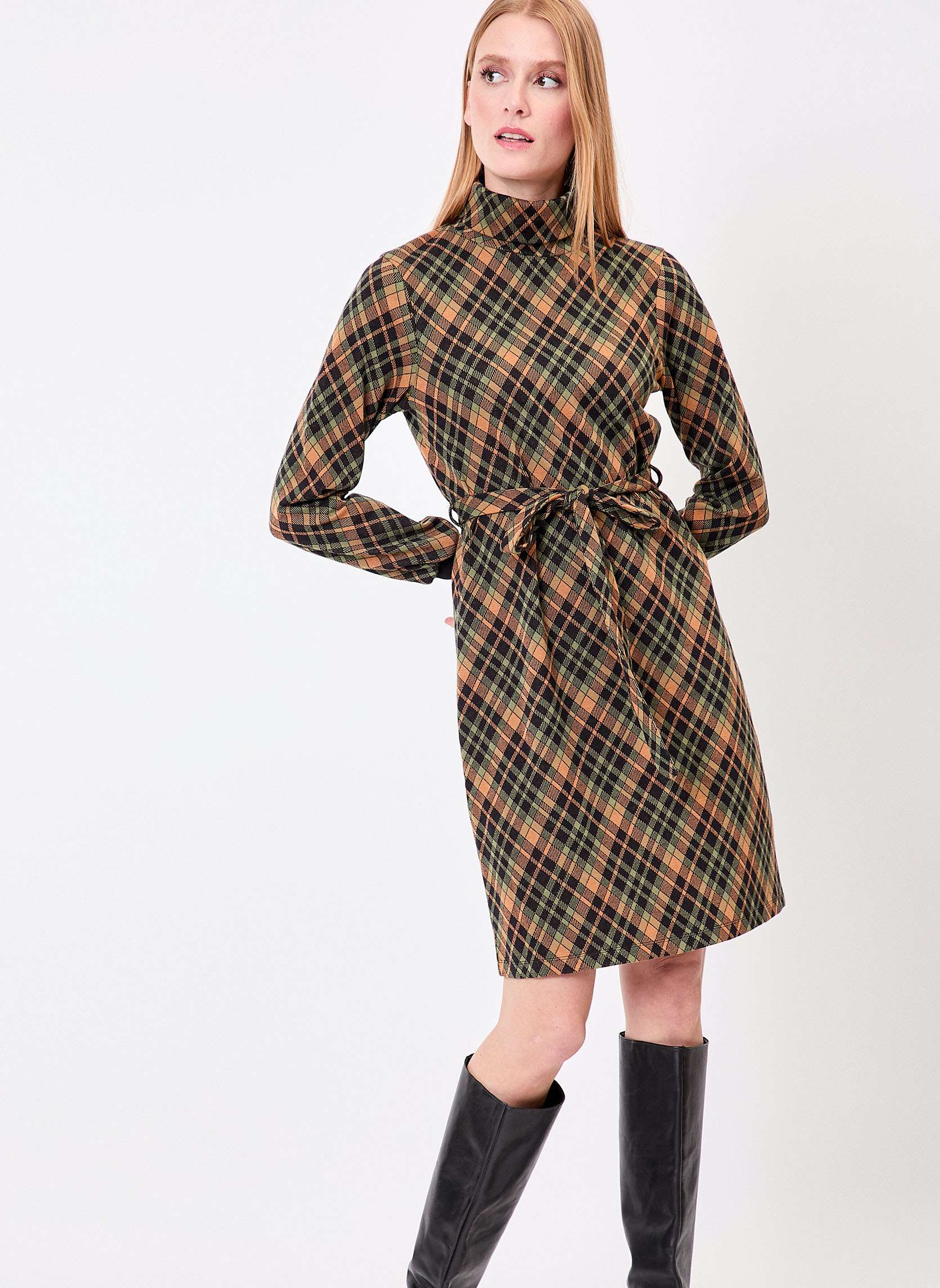 Robe en maille jacquard imprime bio ALOE