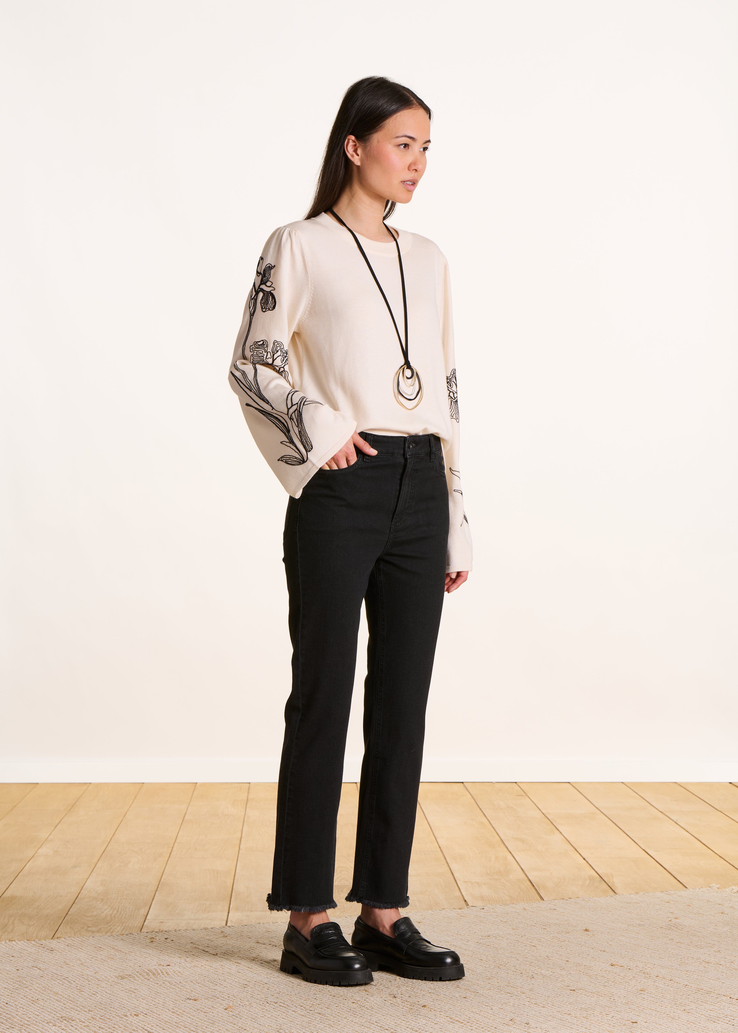 Jean cropped en coton biologique