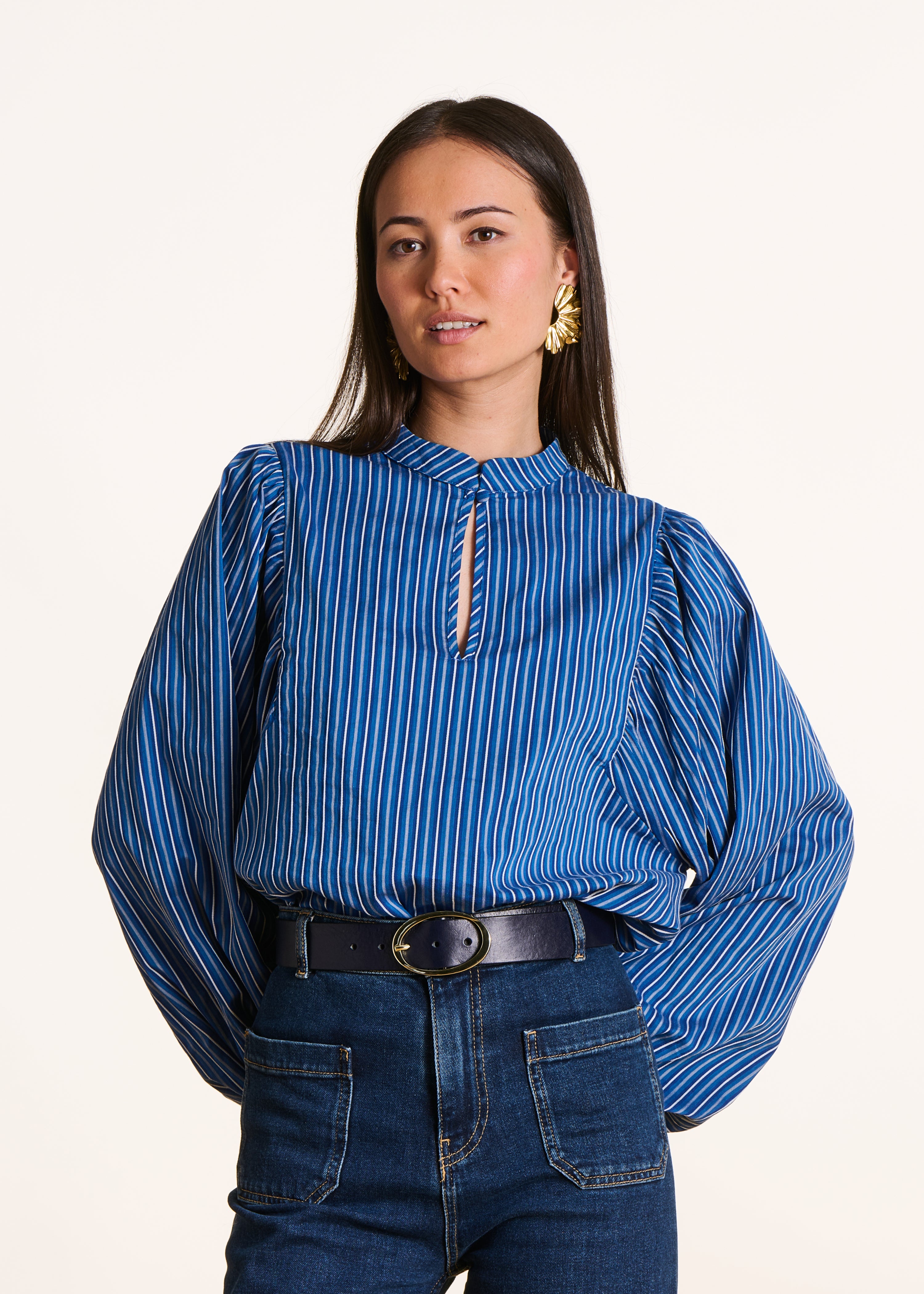 Top à rayures manches longues