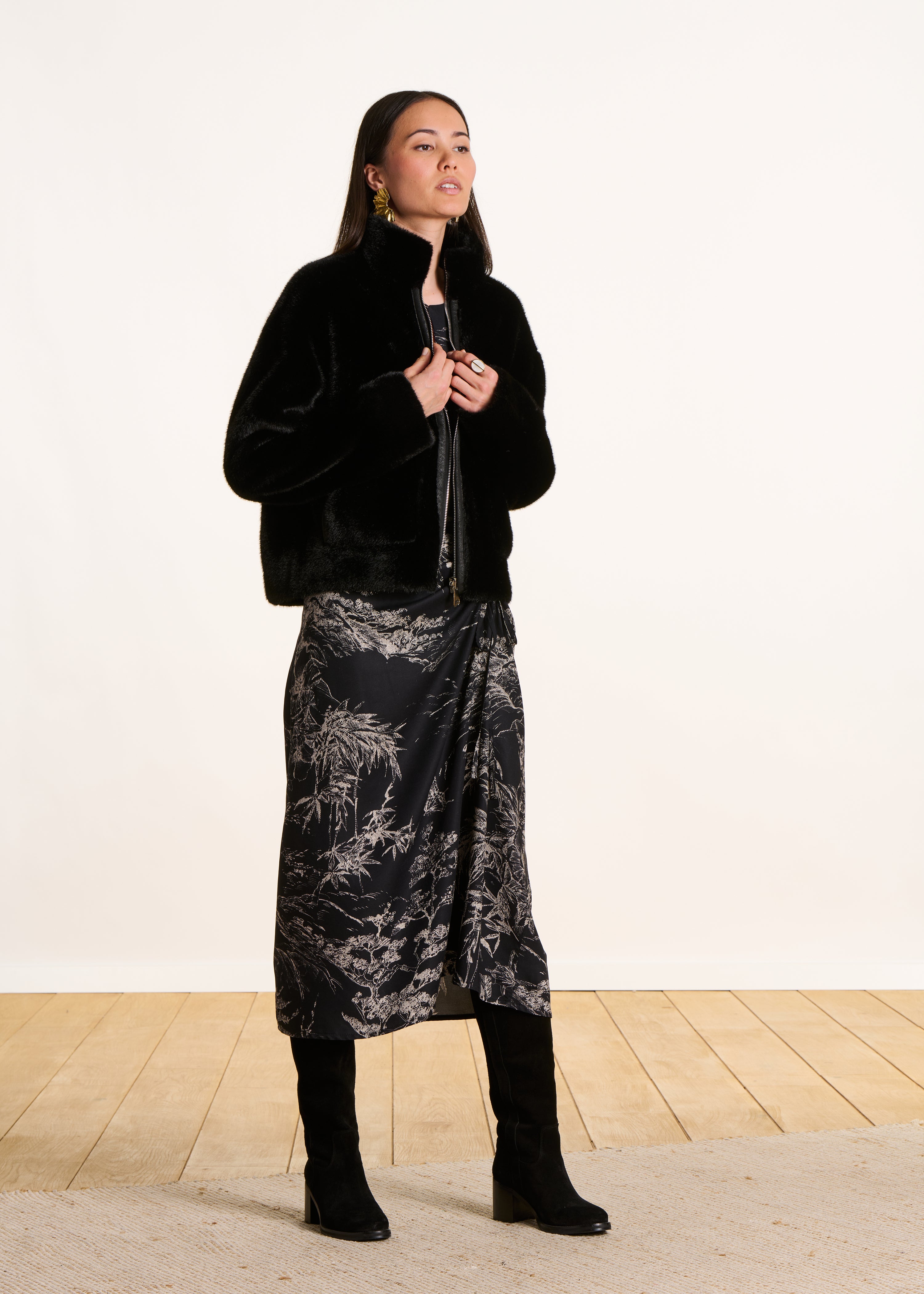 Manteau court réversible