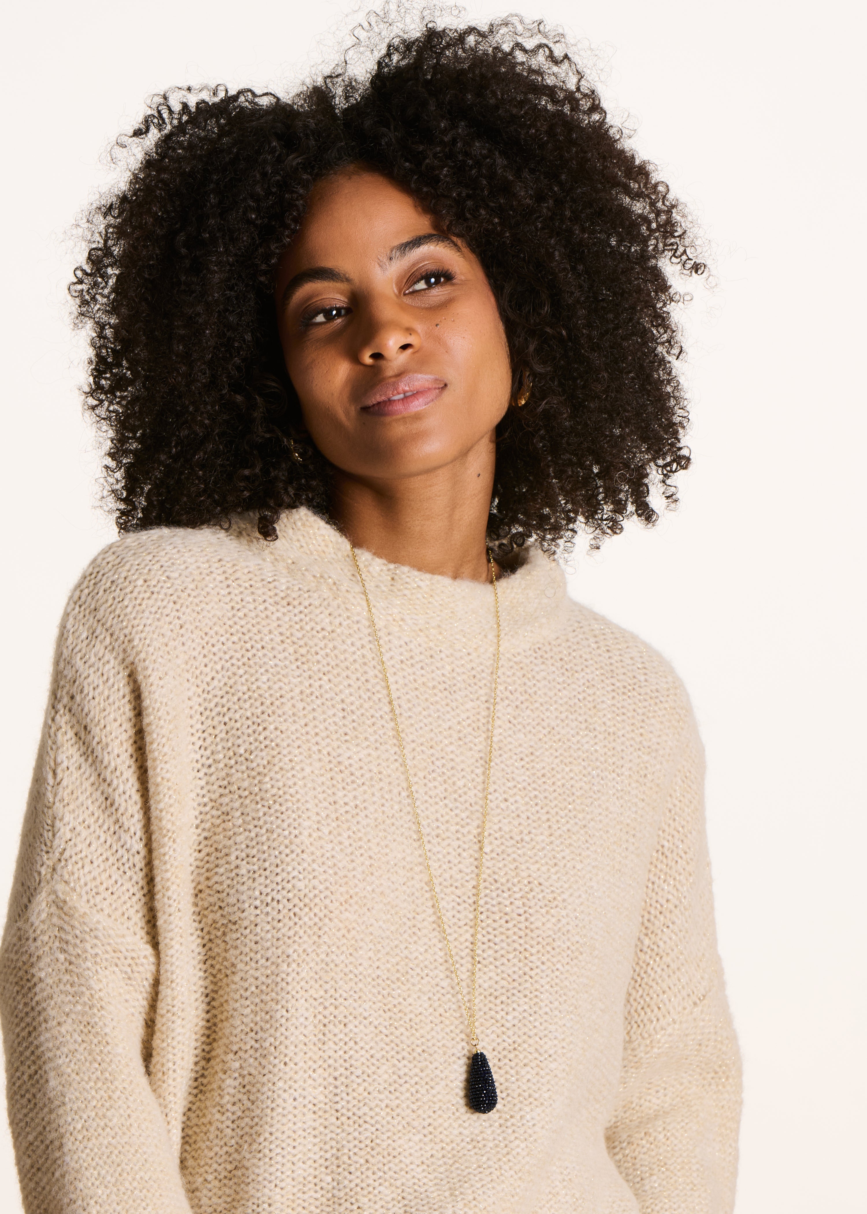 Collier sautoir bleu