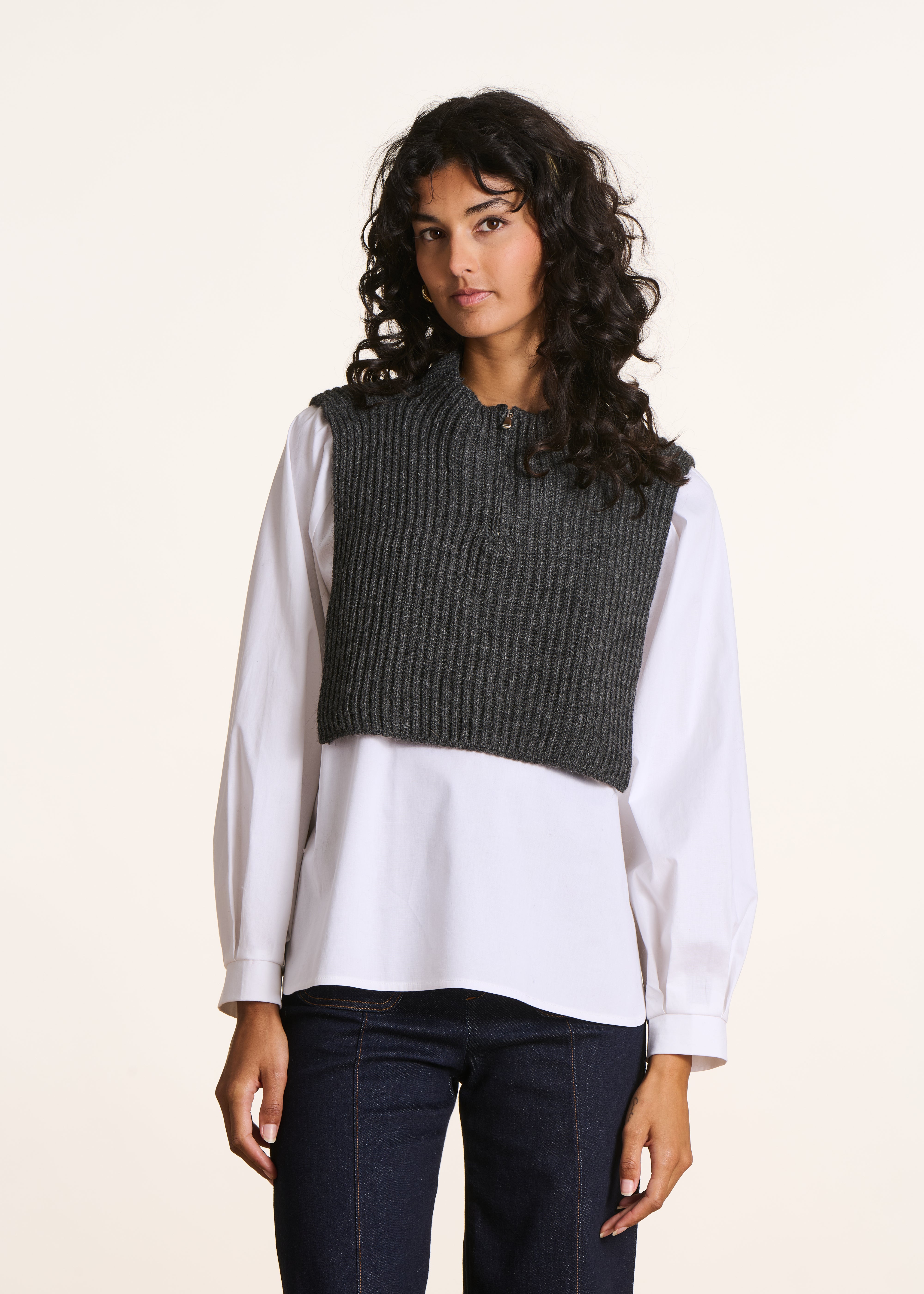 Plastron en maille zippé