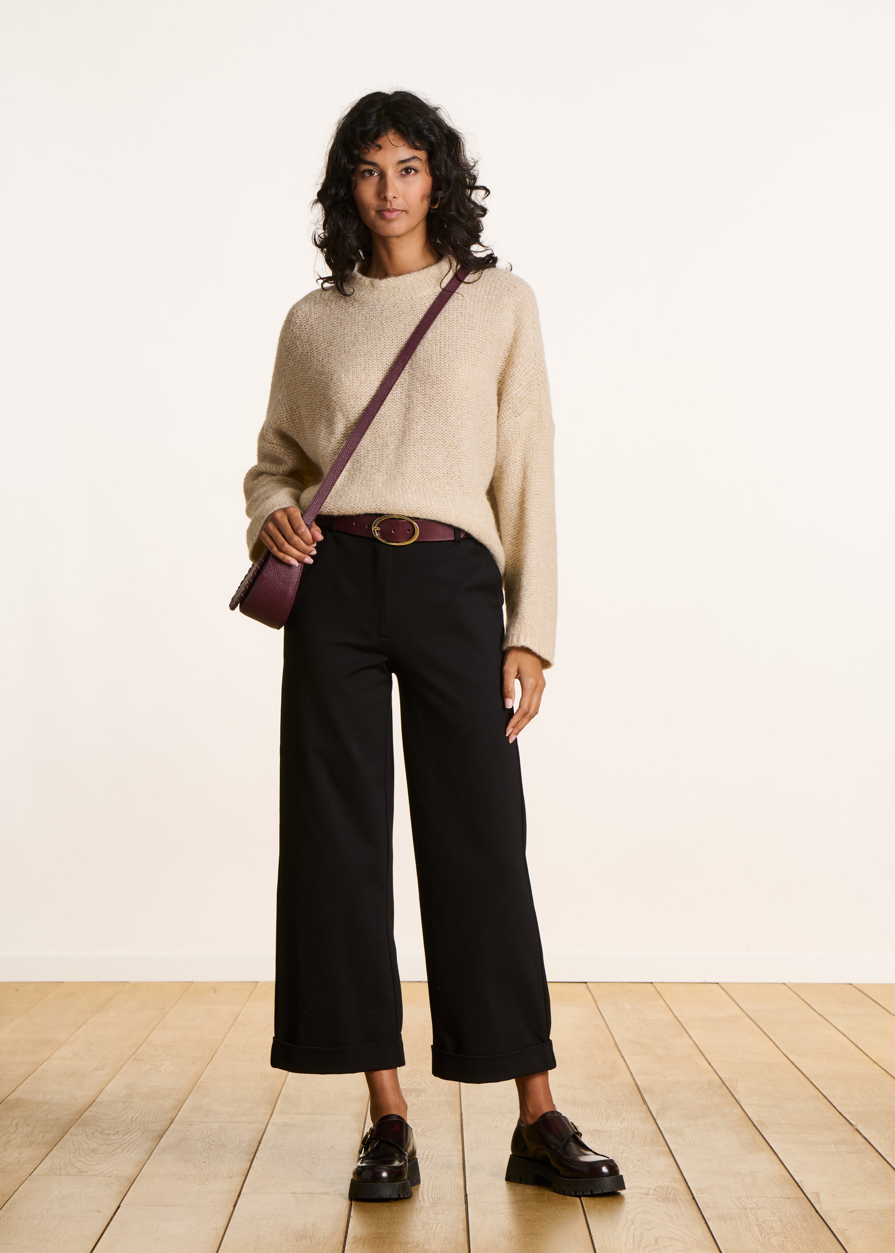 Pantalon droit 7/8ème en jersey milano