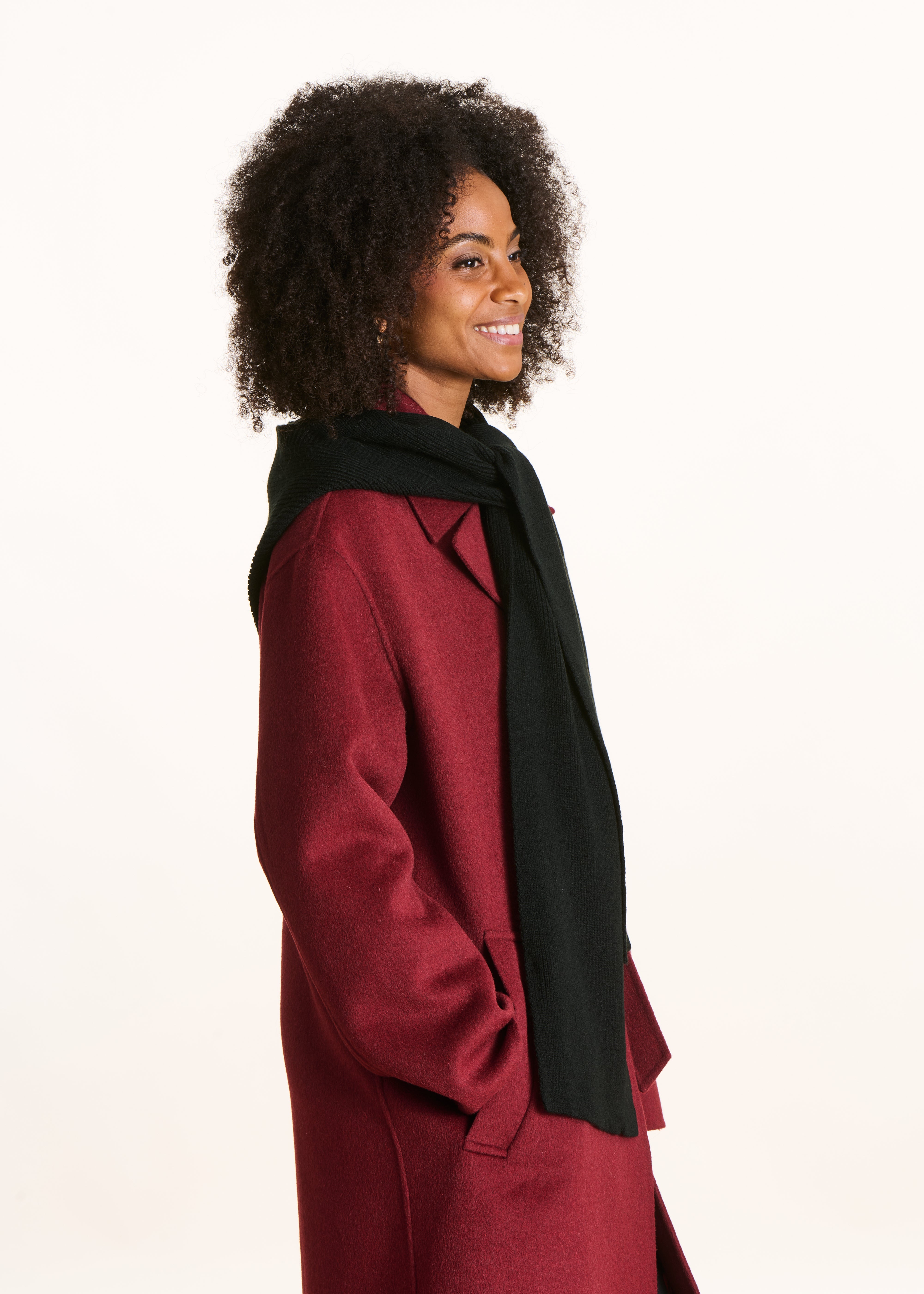 Écharpe capuche noire