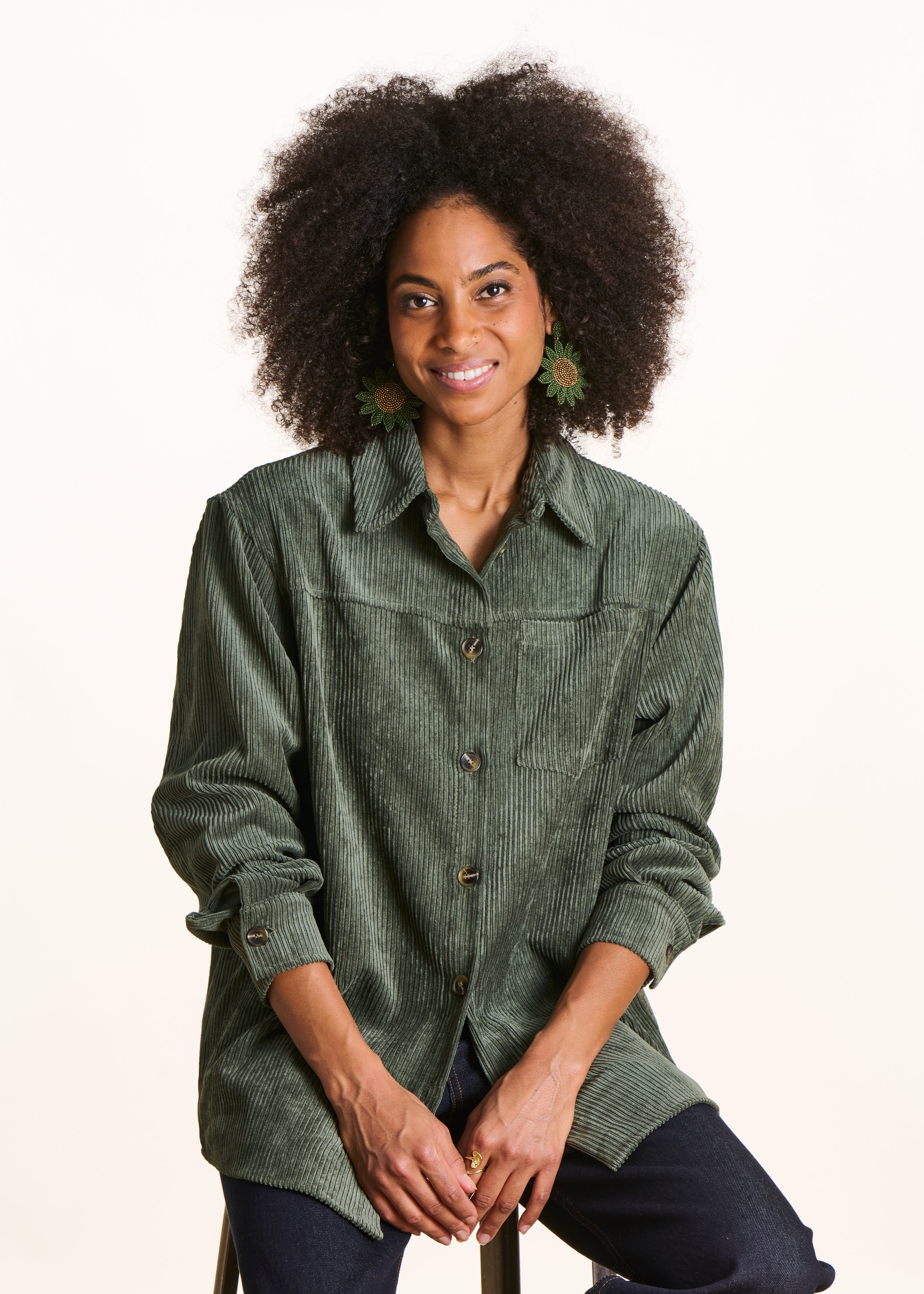 Chemise en velours côtelé