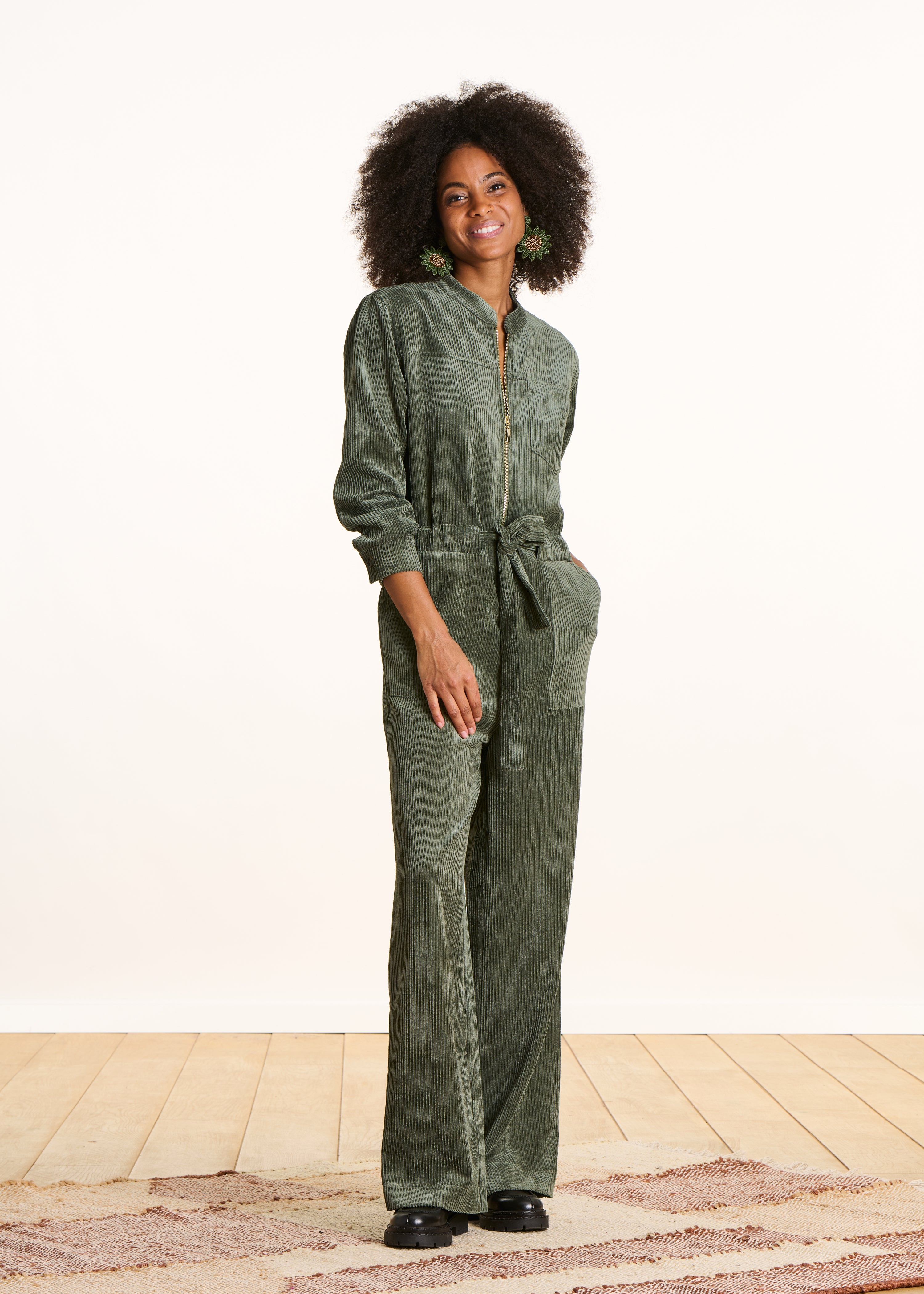 Combinaison pantalon en velours côtelé