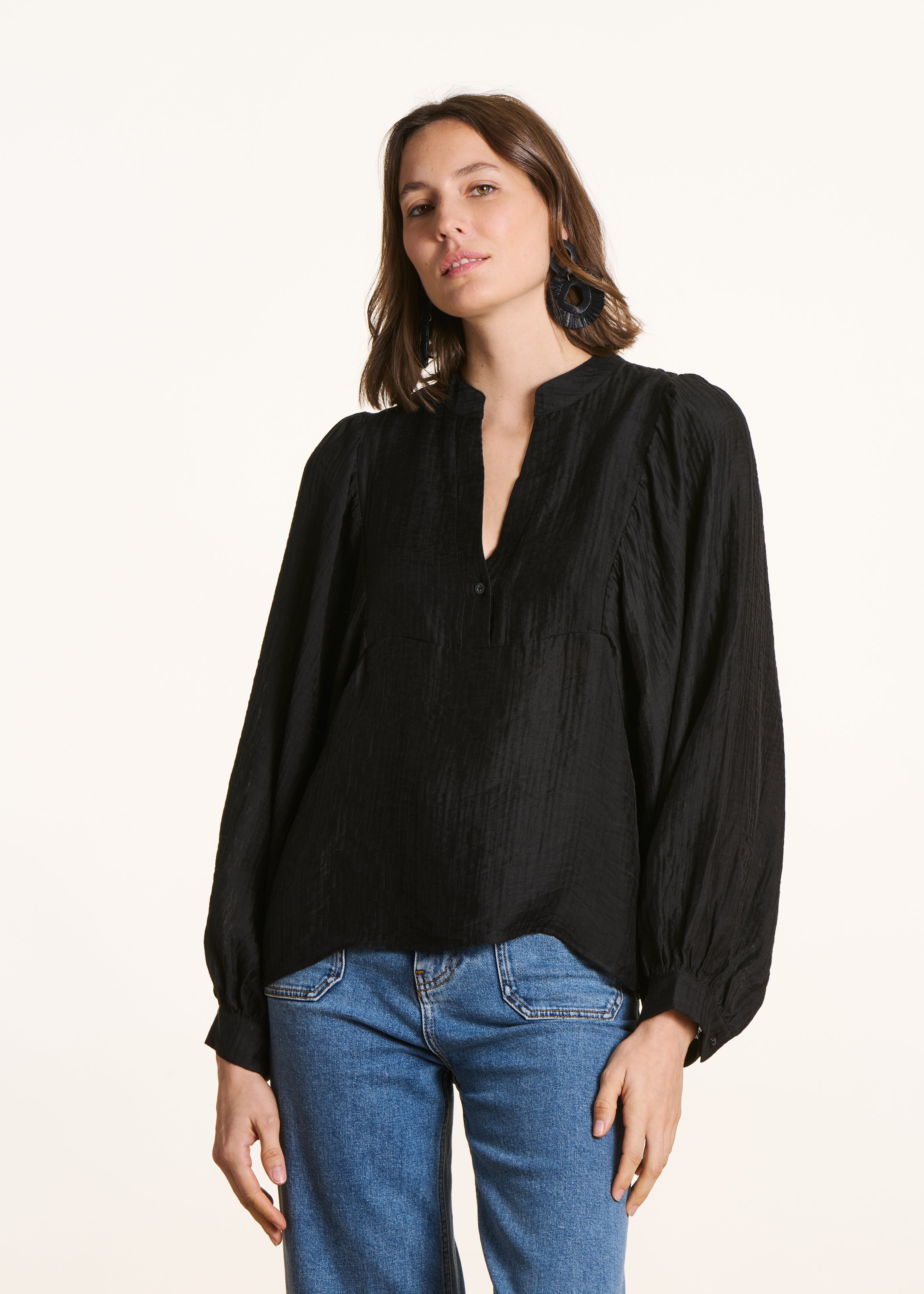 Top ample manches longues