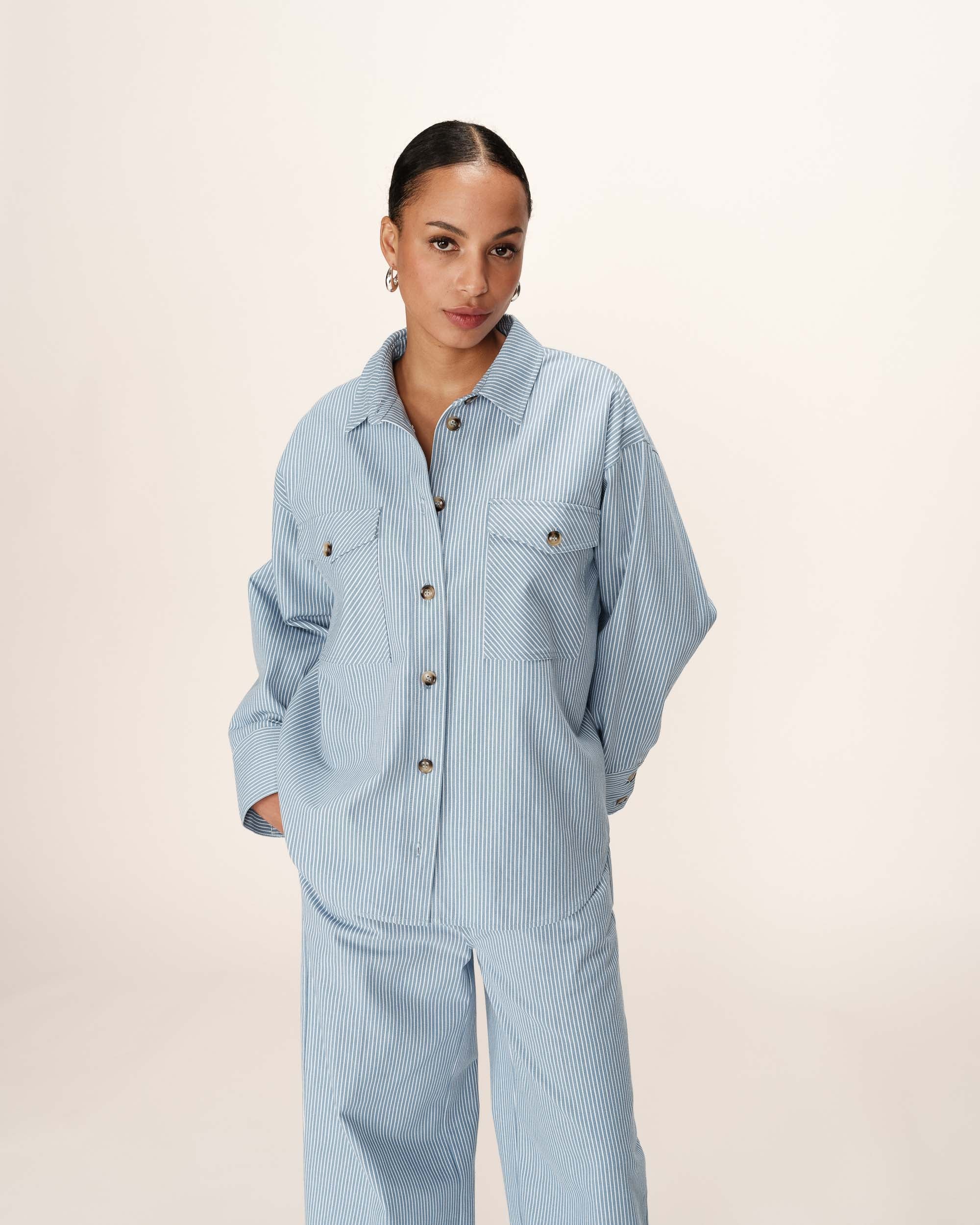 Surchemise rayee bleu Peggy