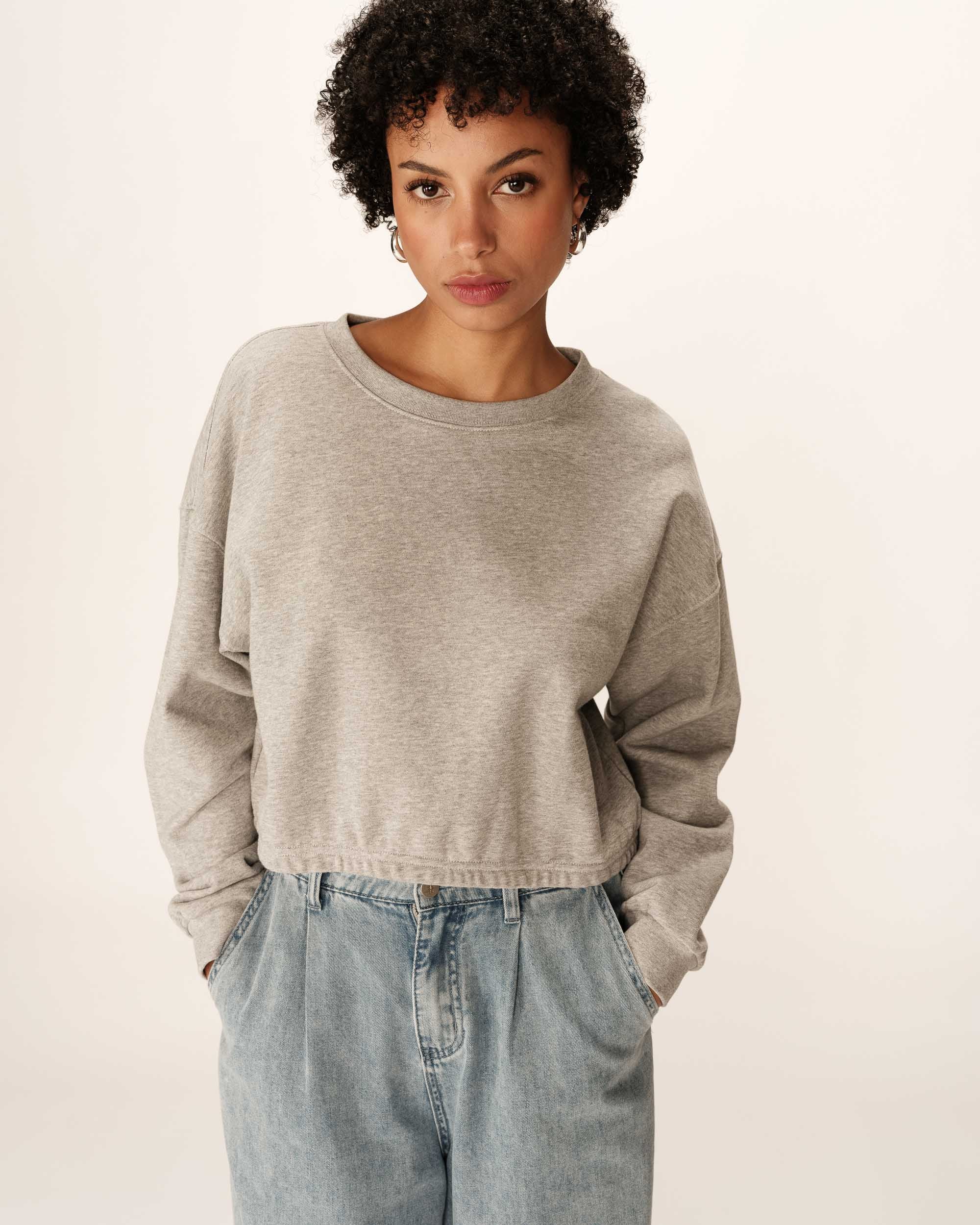 Sweat court oversize gris Podium