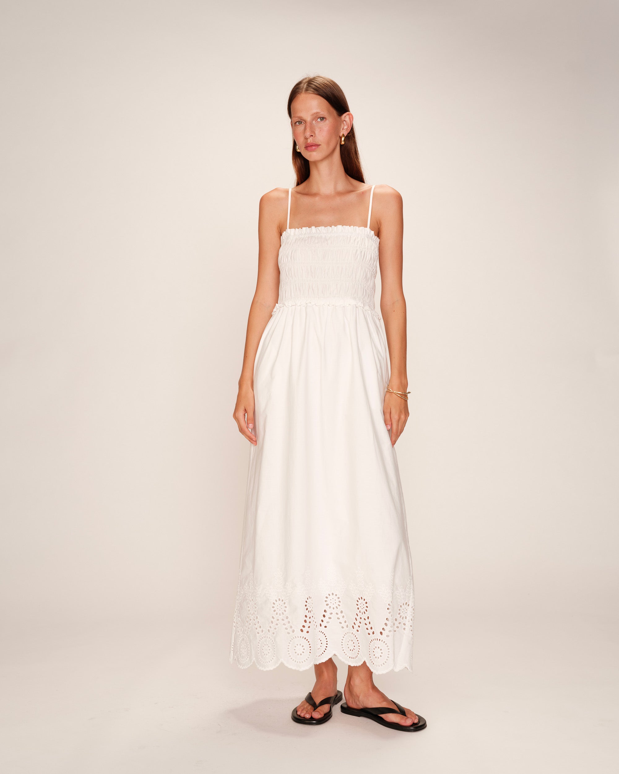 Robe longue bustier ecru Rosebella