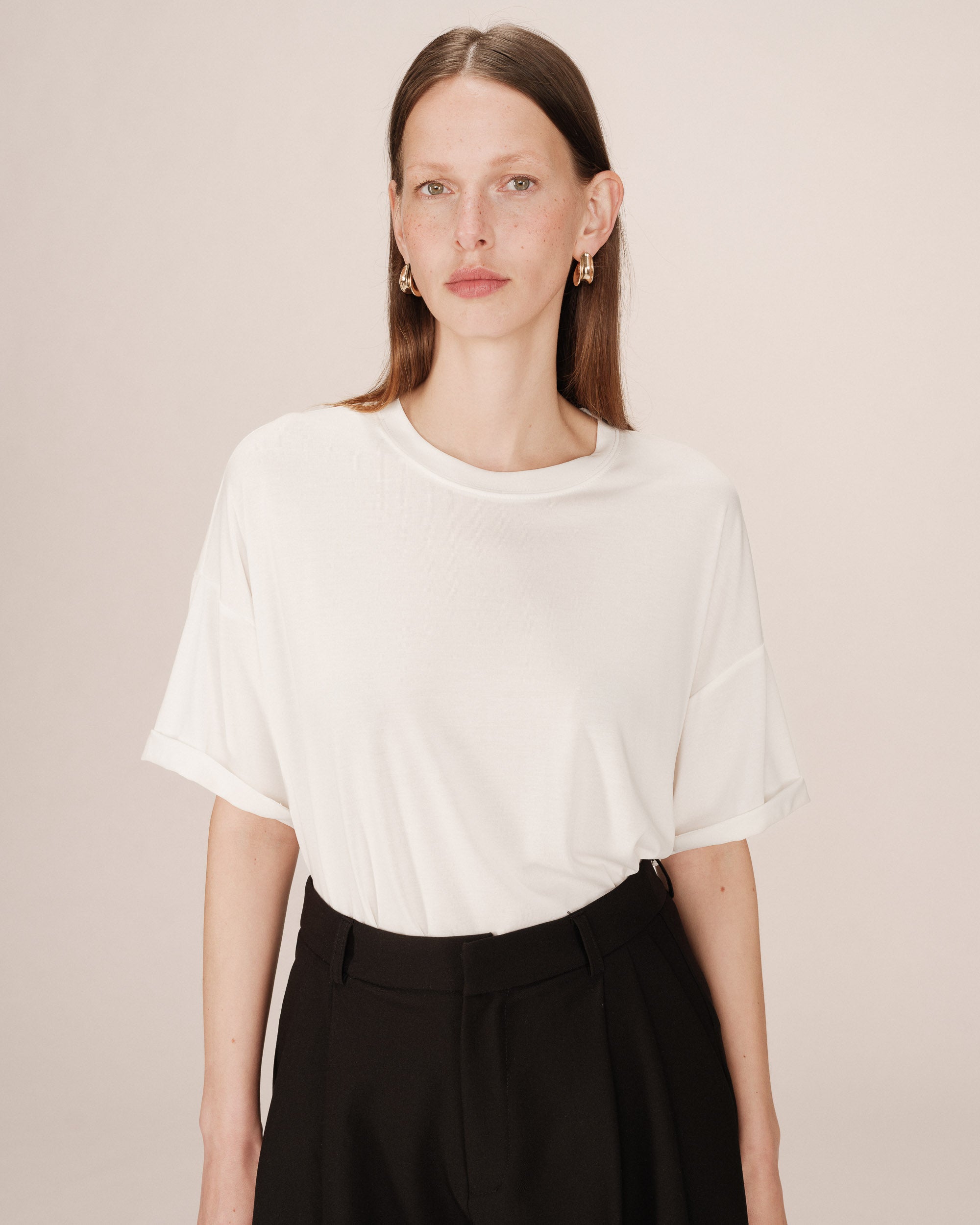 T-shirt en modal ivoire Santo