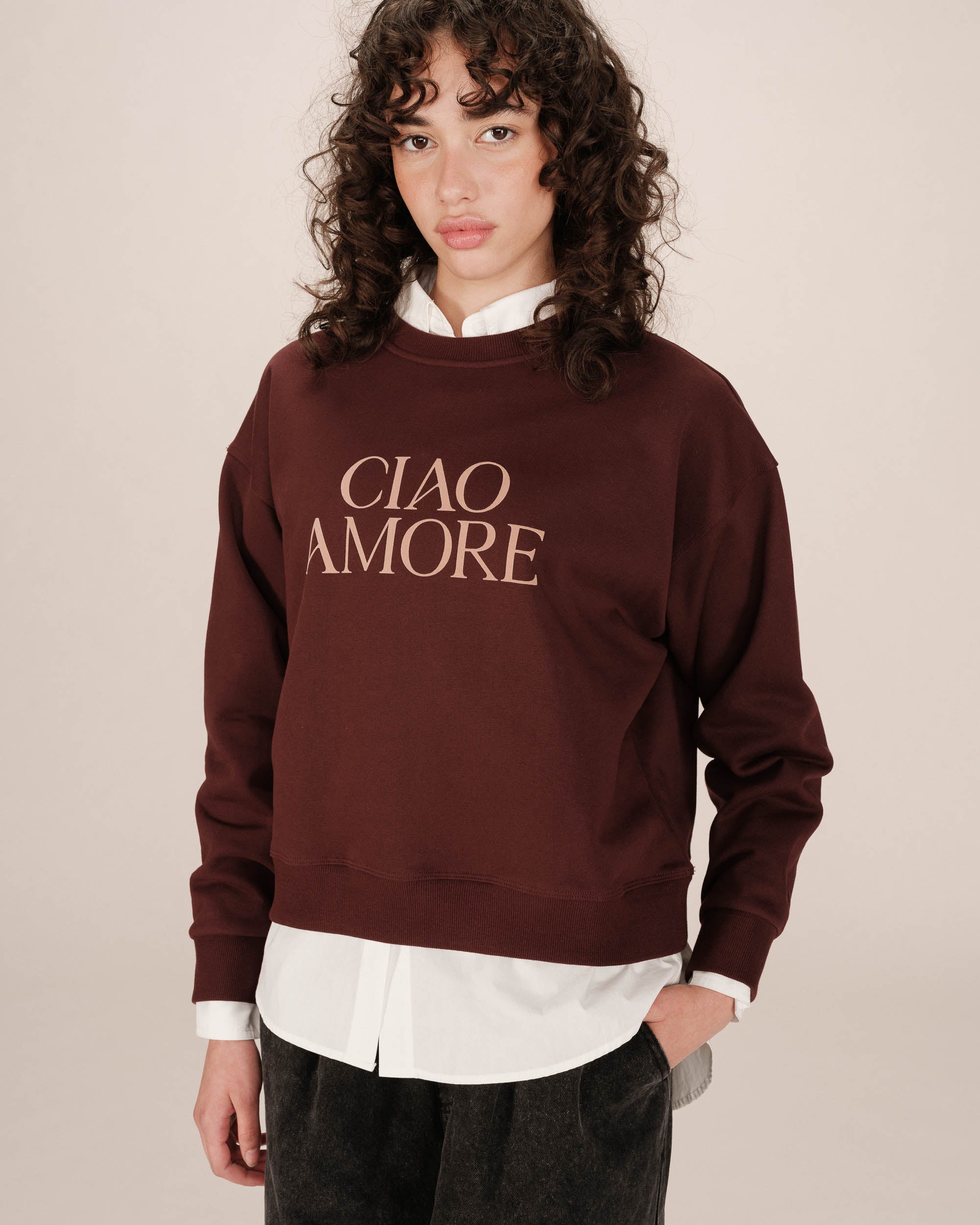 Sweatshirt imprimé bordeaux Sigil