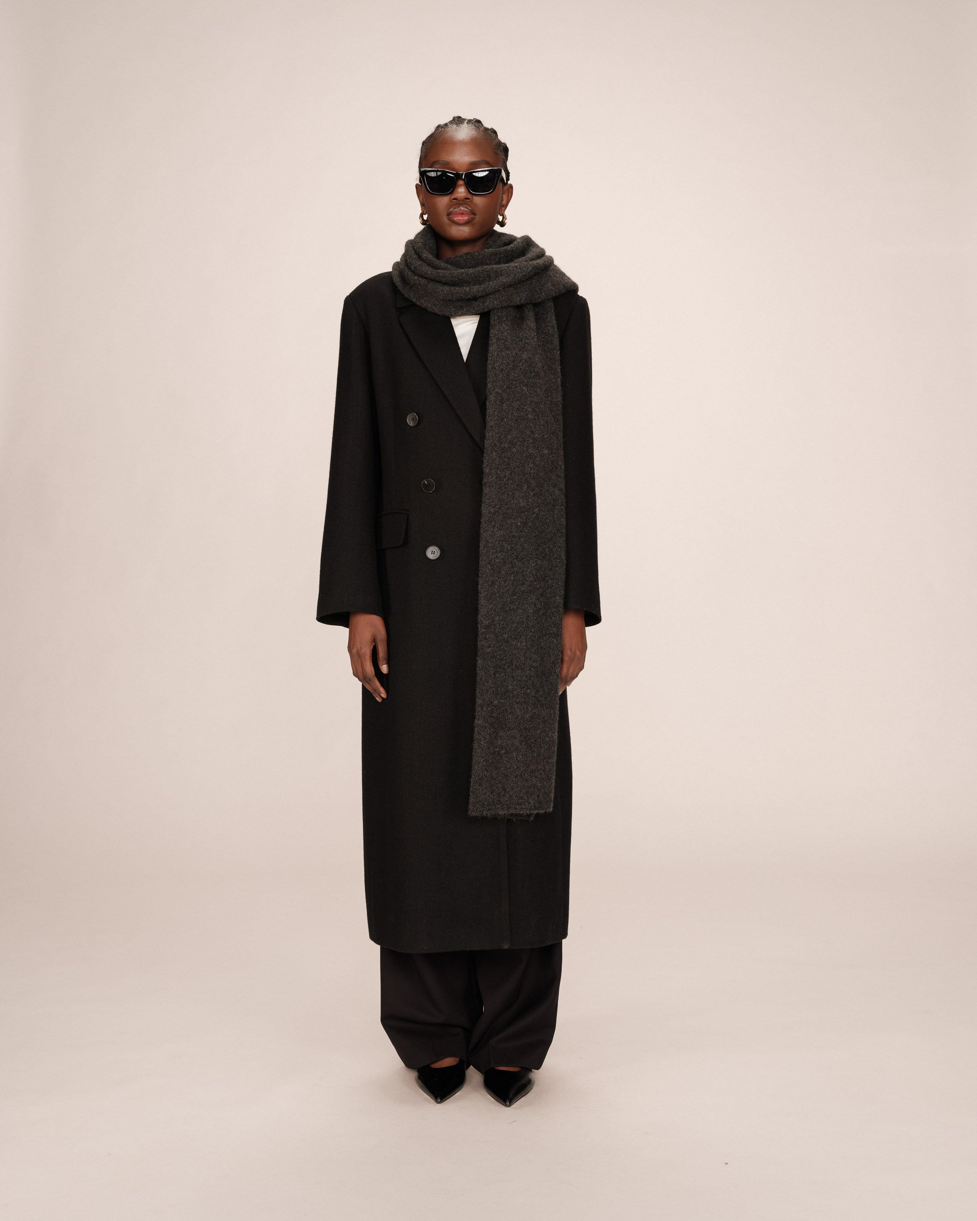 Echarpe en maille anthracite Sanguine