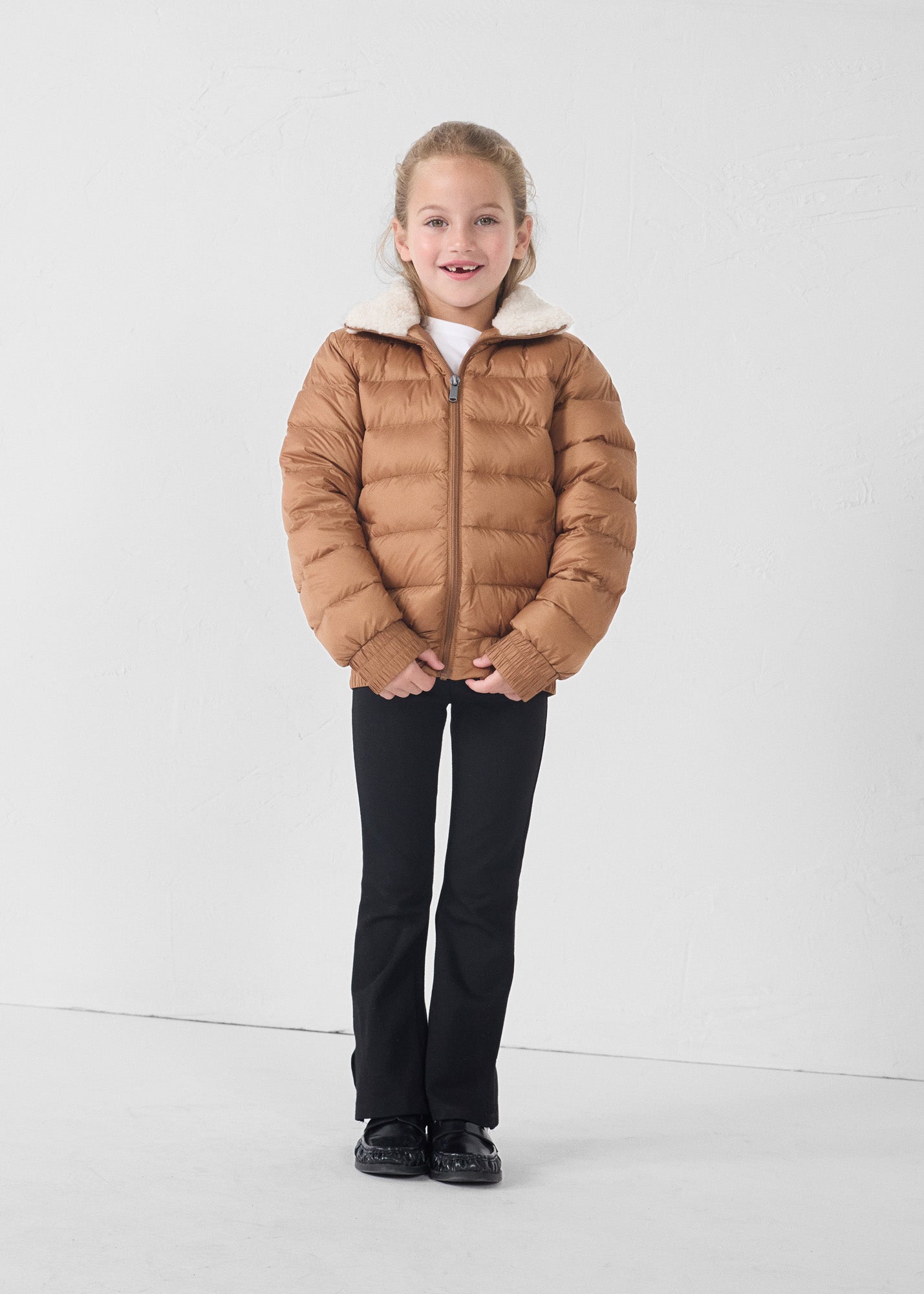 JOTT - Doudoune enfant aviateur Sucre roux Bass - Taille 10/12A