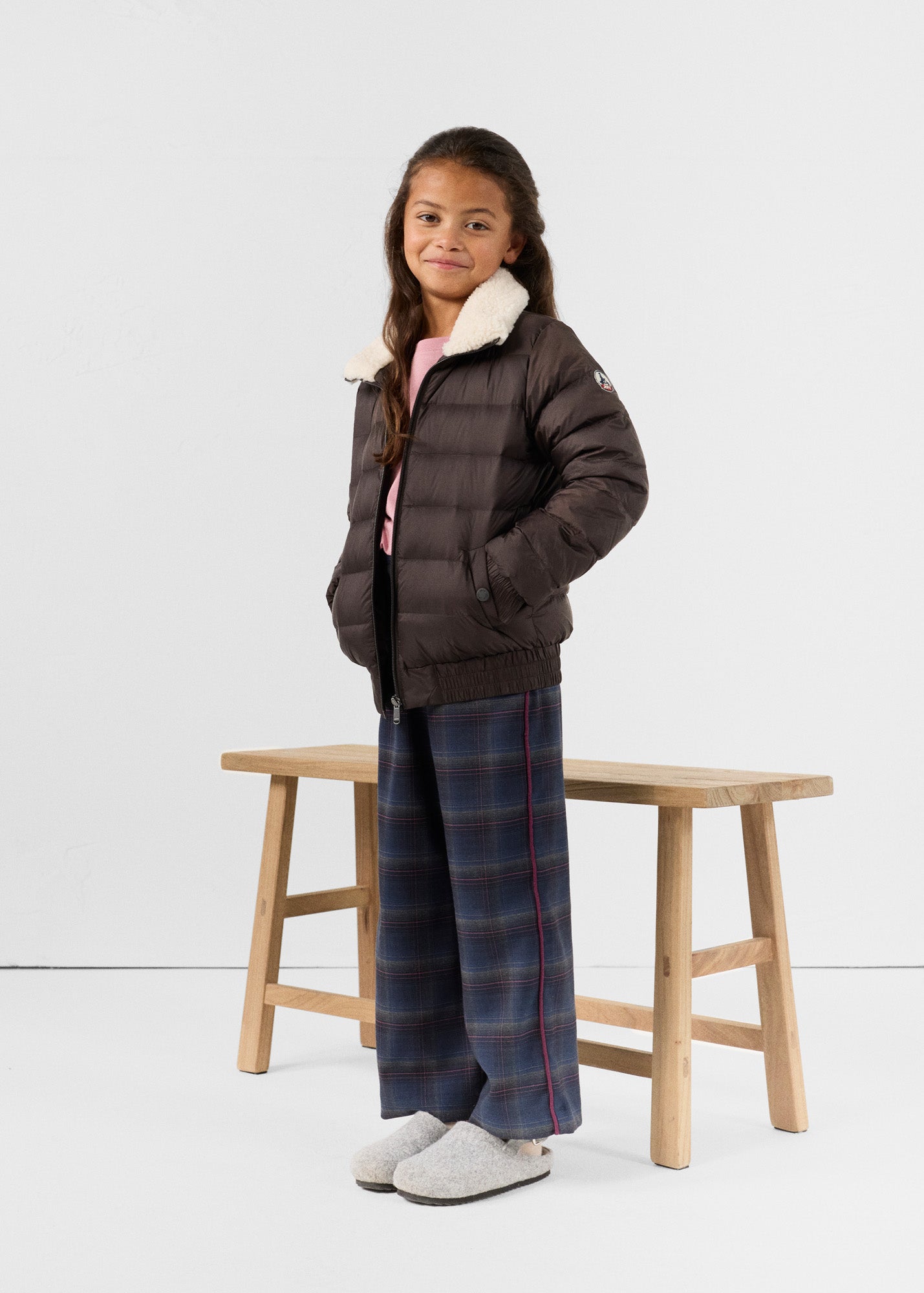 JOTT - Doudoune enfant aviateur Café noir Bass - Taille 4/6A