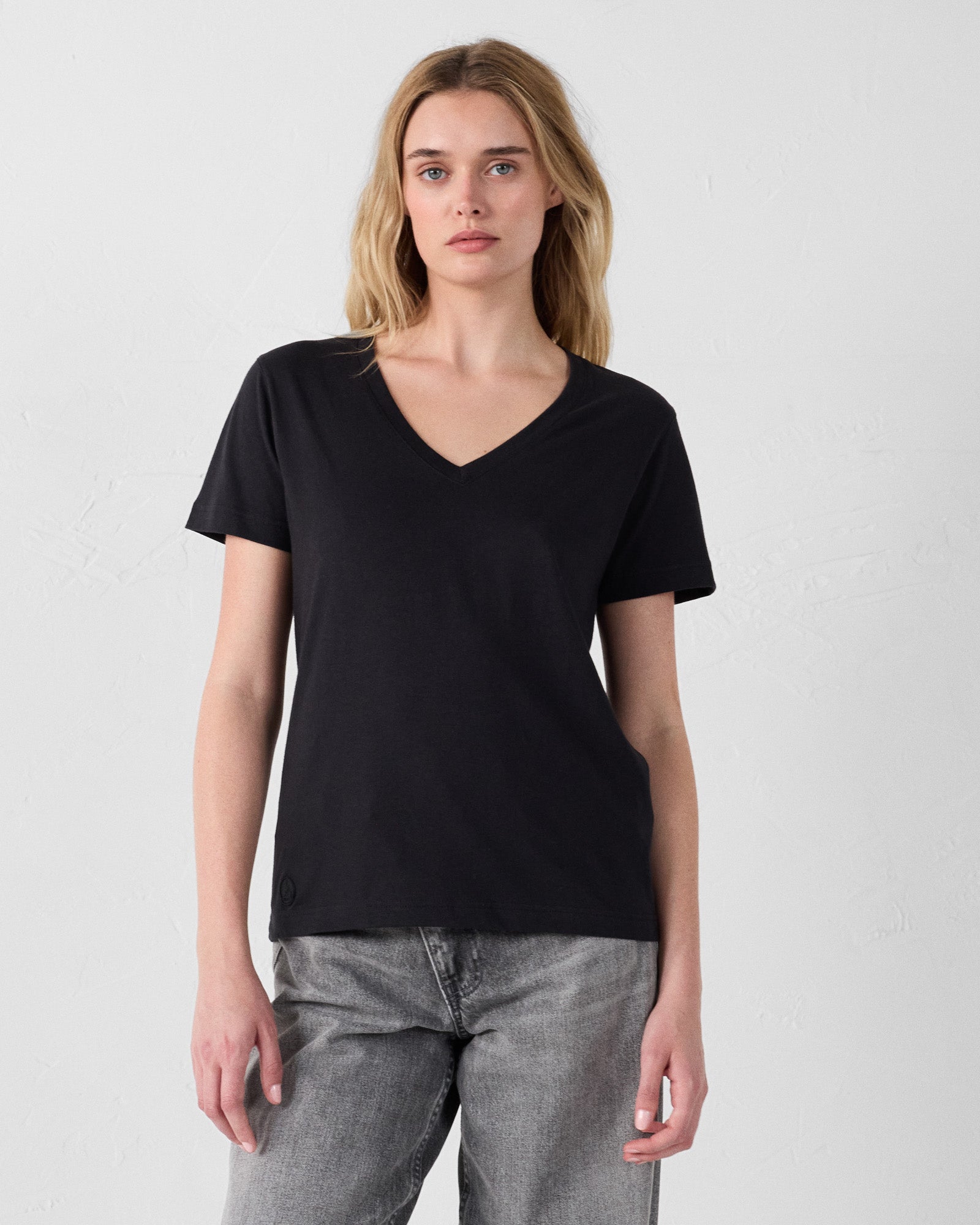 JOTT - T-Shirt col V Noir Sofy - Taille M