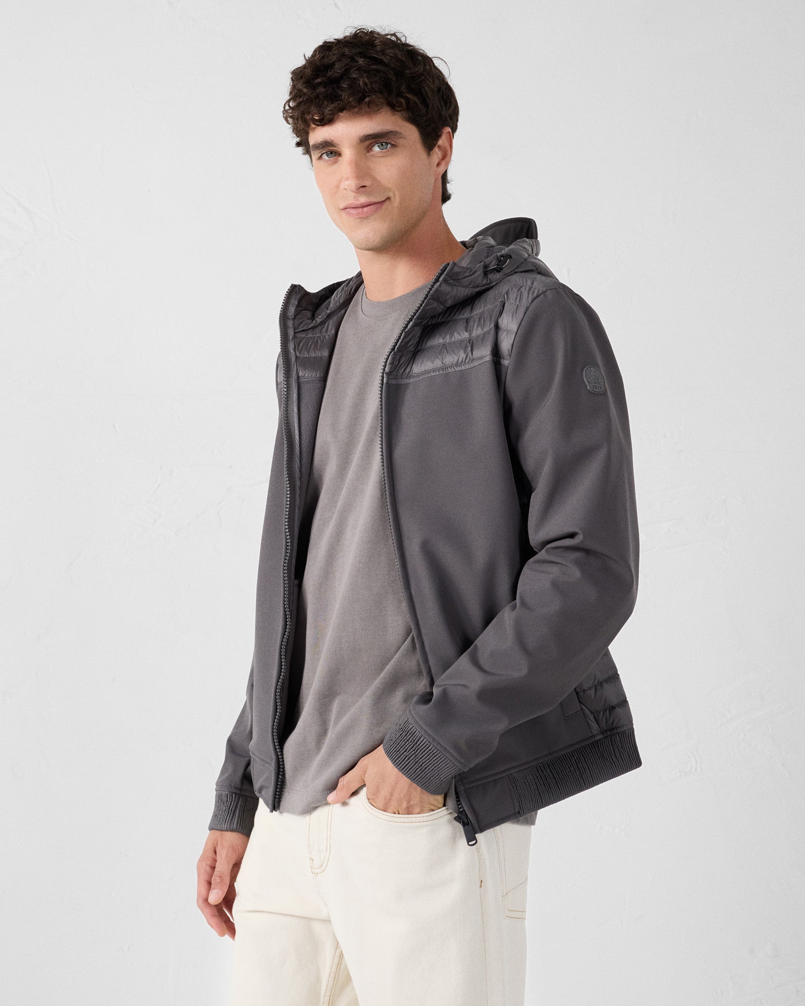 JOTT - Doudoune bi-matière softshell Anthracite Paco 2.0 - Taille S