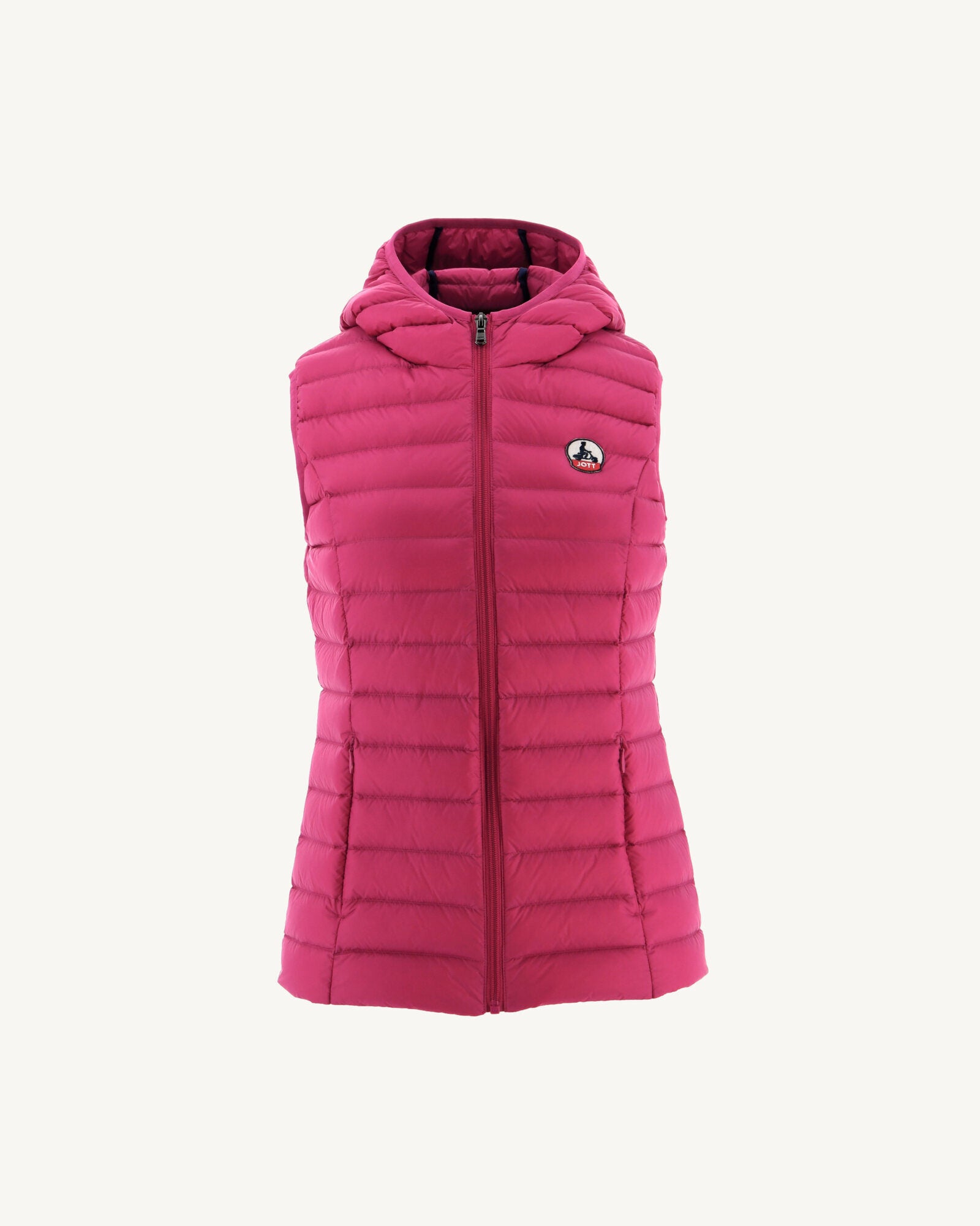 JOTT - Doudoune légère à capuche sans manches Rose cerise Mali - Taille XS
