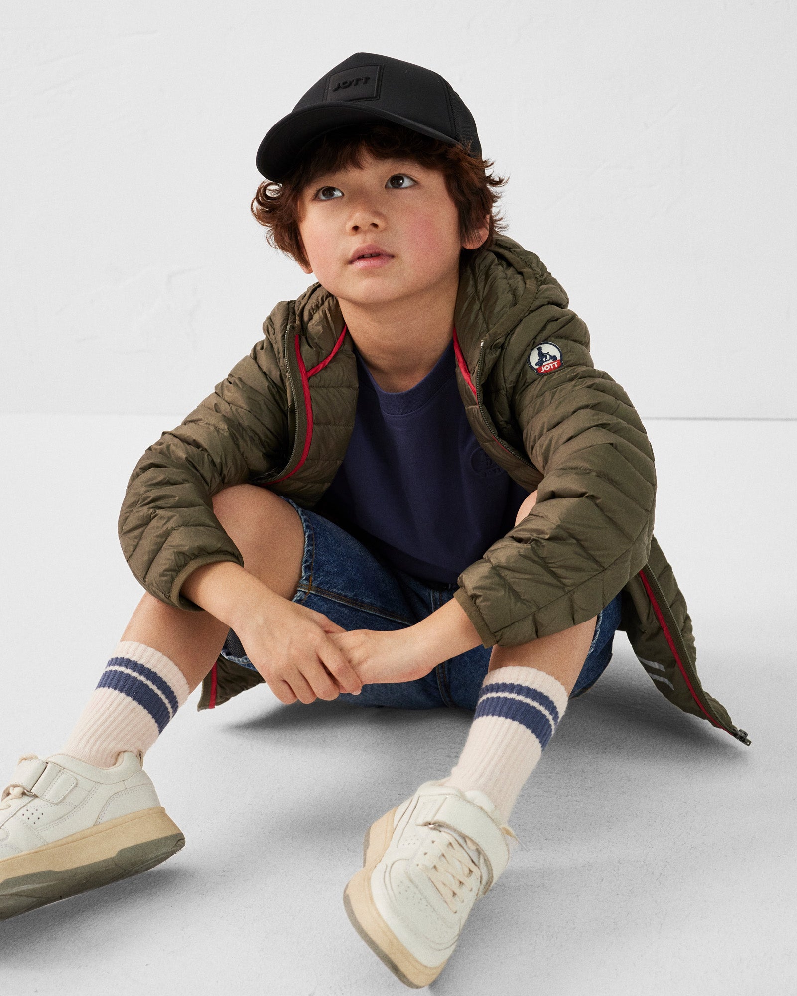 JOTT - Doudoune légère à capuche enfant Army Hugo - Taille 8/10A