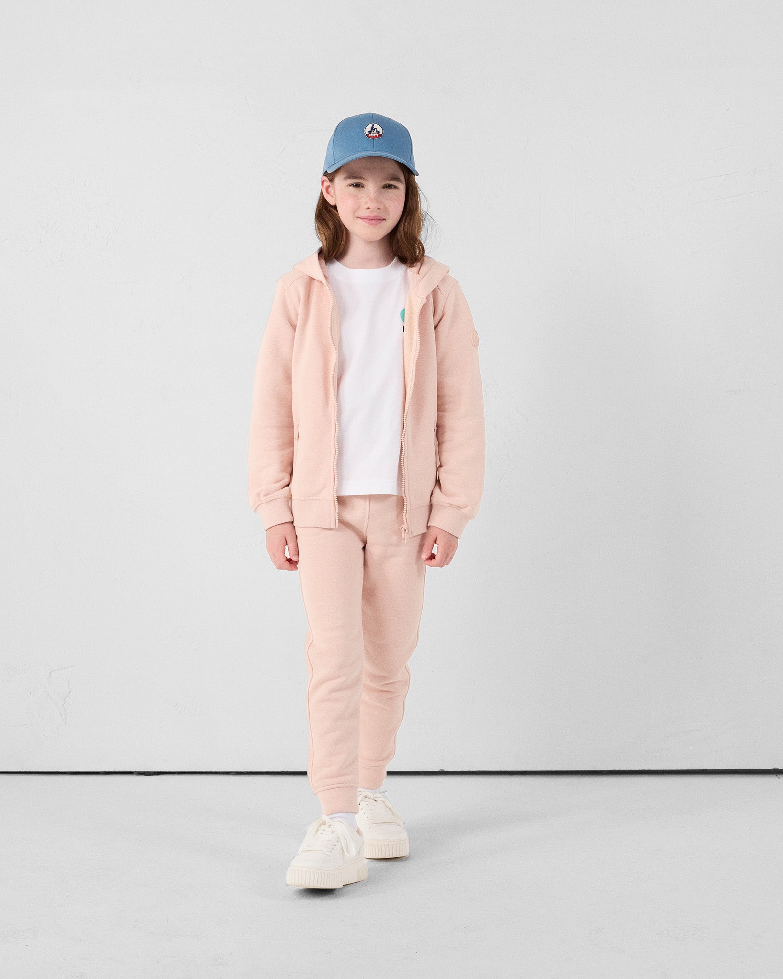 JOTT - Veste zippée enfant en coton Pêche clair Tango - Taille 10/12A