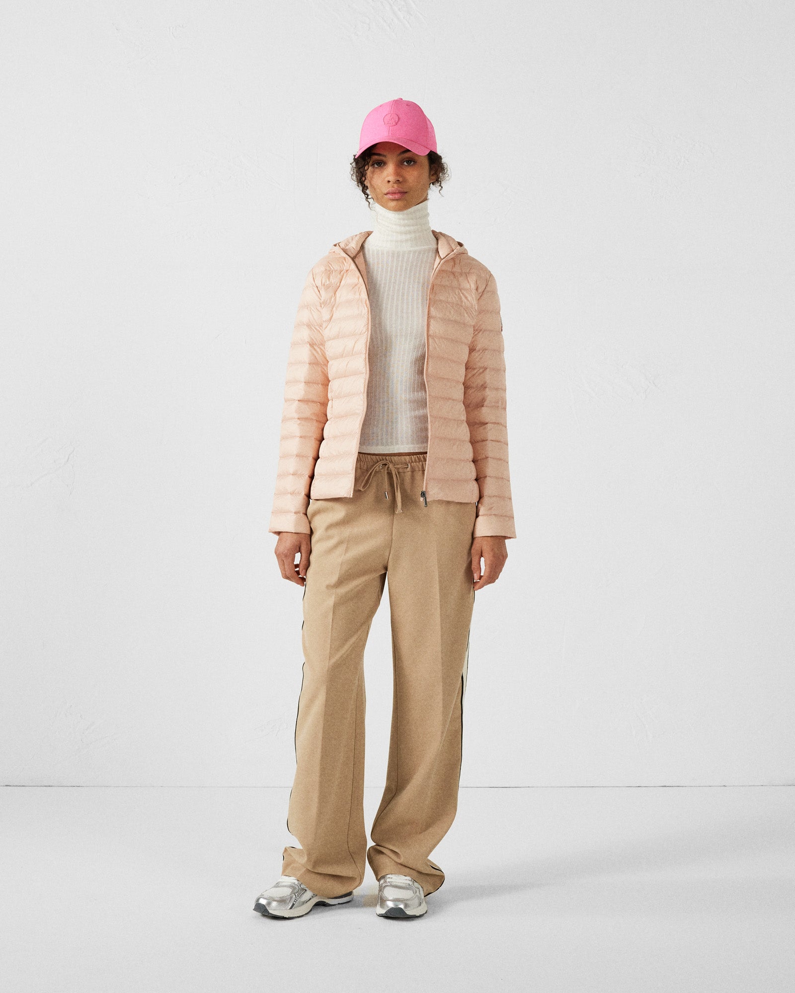 JOTT - Doudoune légère à capuche Pêche clair Cloe - Taille XS