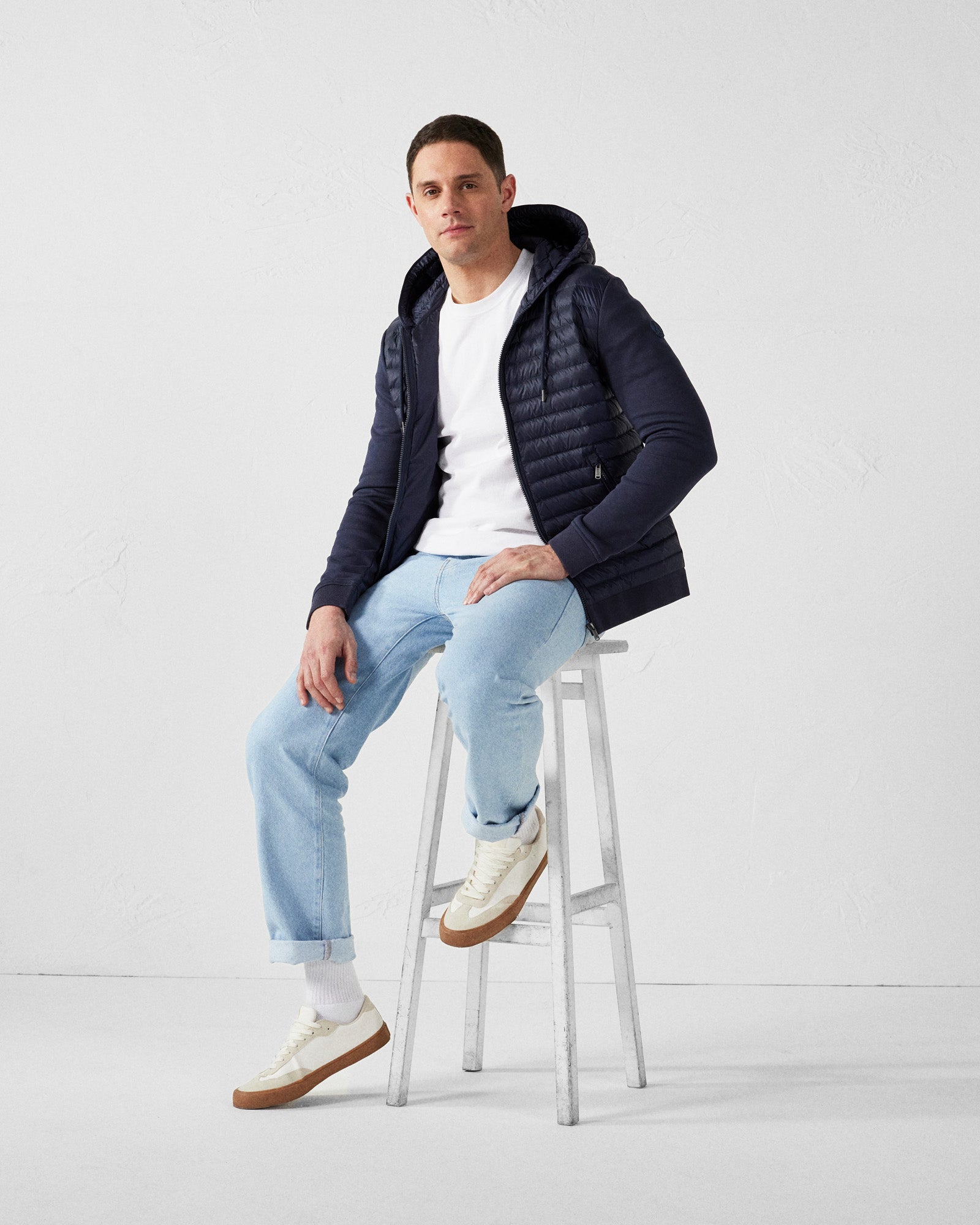 JOTT - Veste bi-matière à capuche Marine Gummy 2.0 - Taille XXL