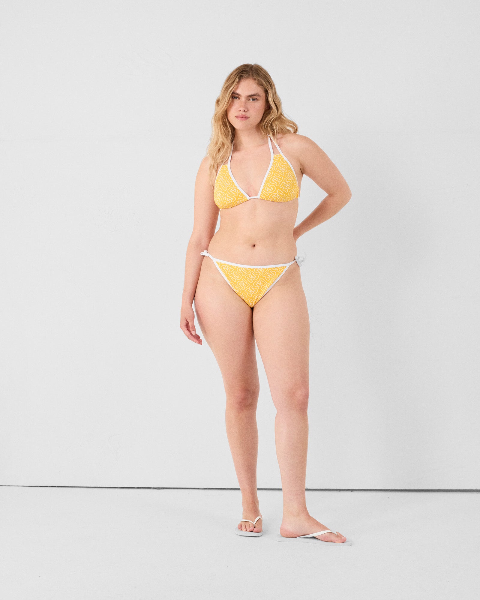 JOTT - Bas de maillot de bain brésilien Mono tournesol Maddie monogram bottom - Taille XS