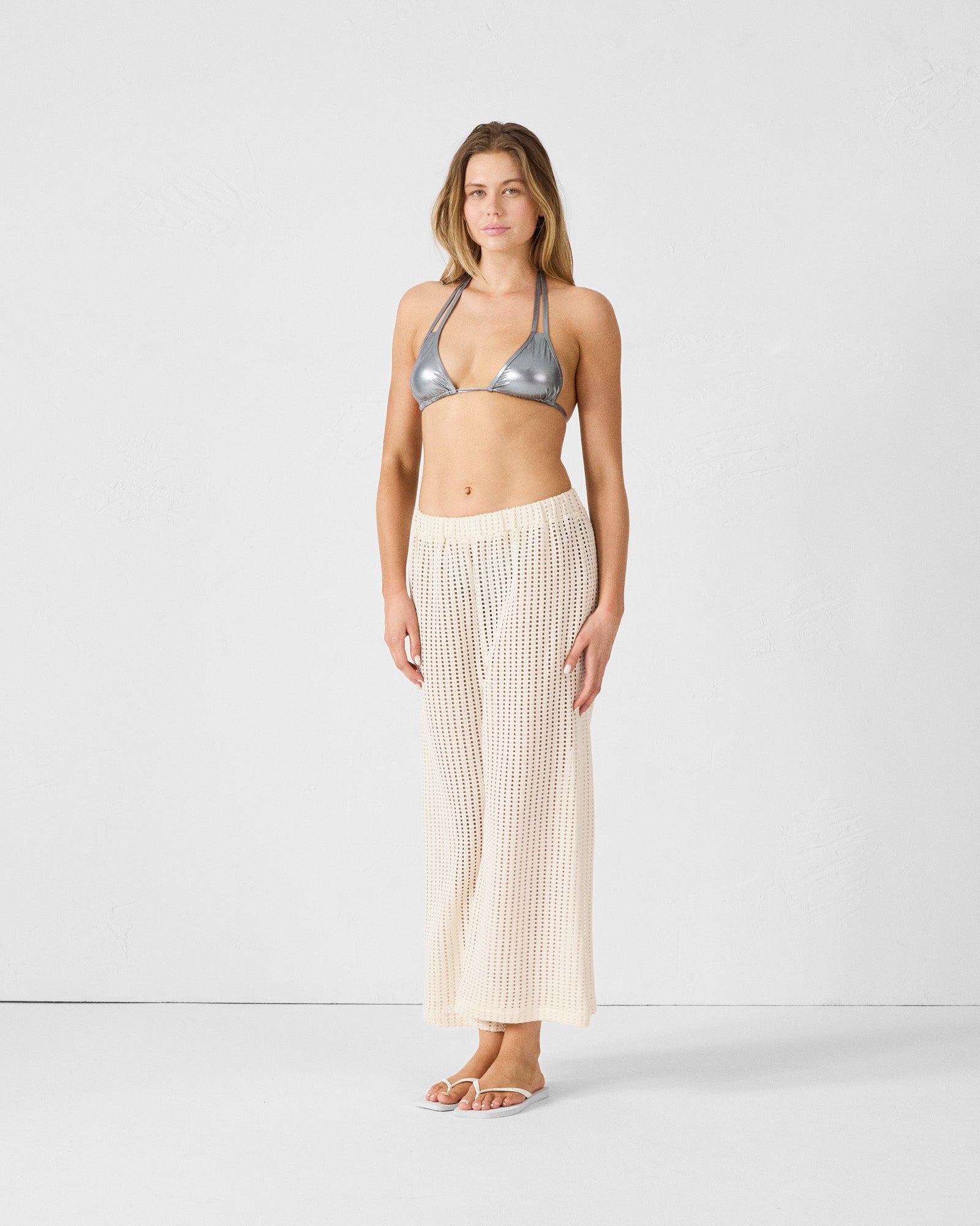 JOTT - Haut de maillot de bain triangle Argent Assia top - Taille S